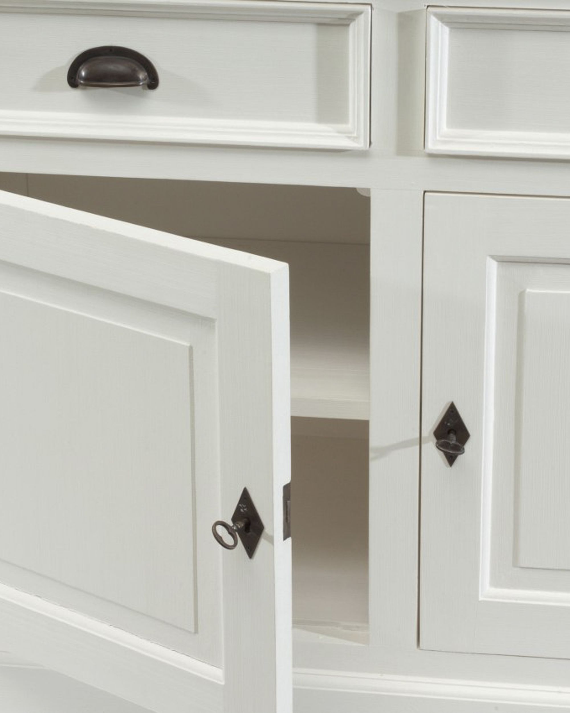 Dressoir Brighton 180x55x95 cm wit & naturel grijs (hover)