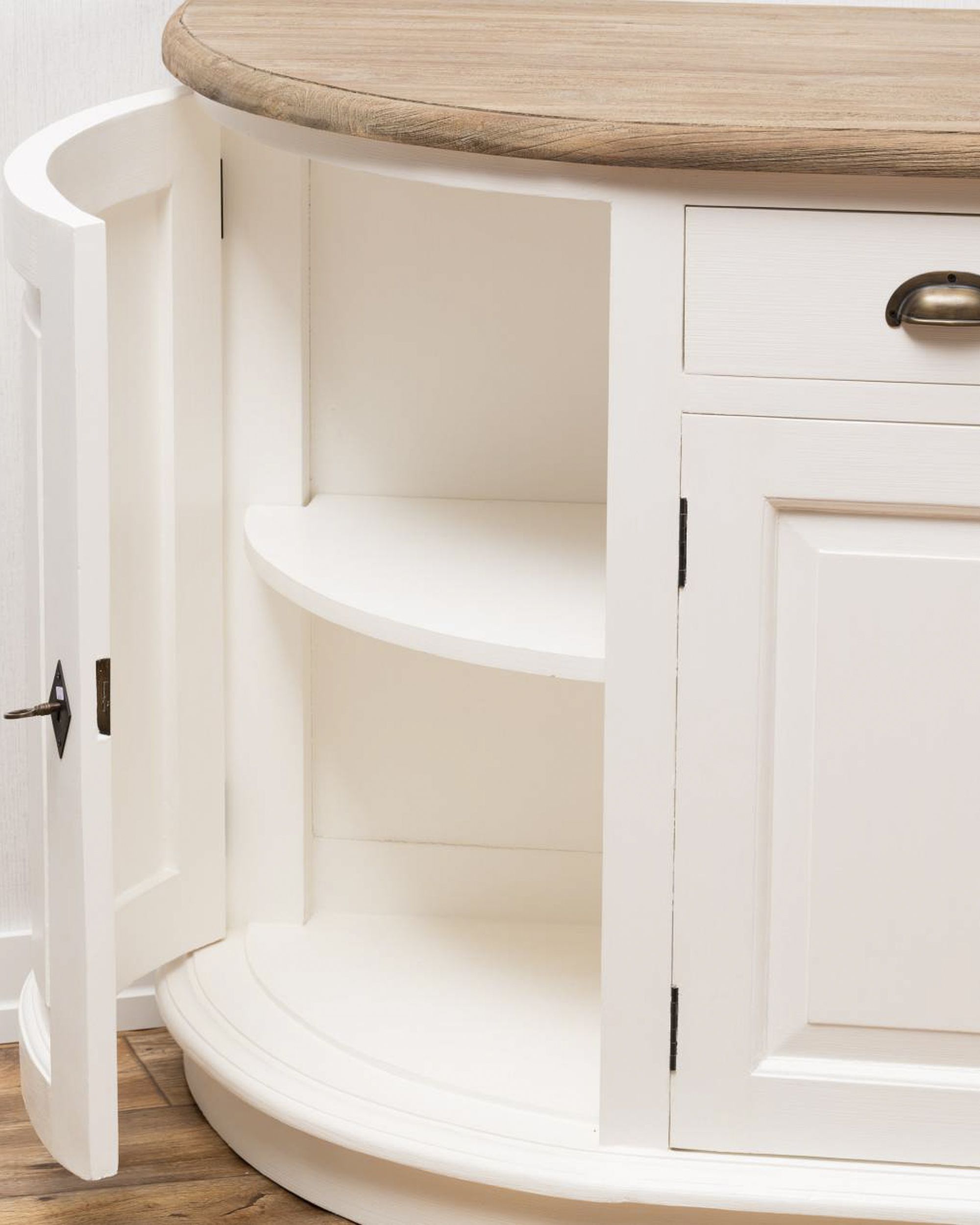 Dressoir Brighton 4 deuren + 2 lades wit en naturel (hover)