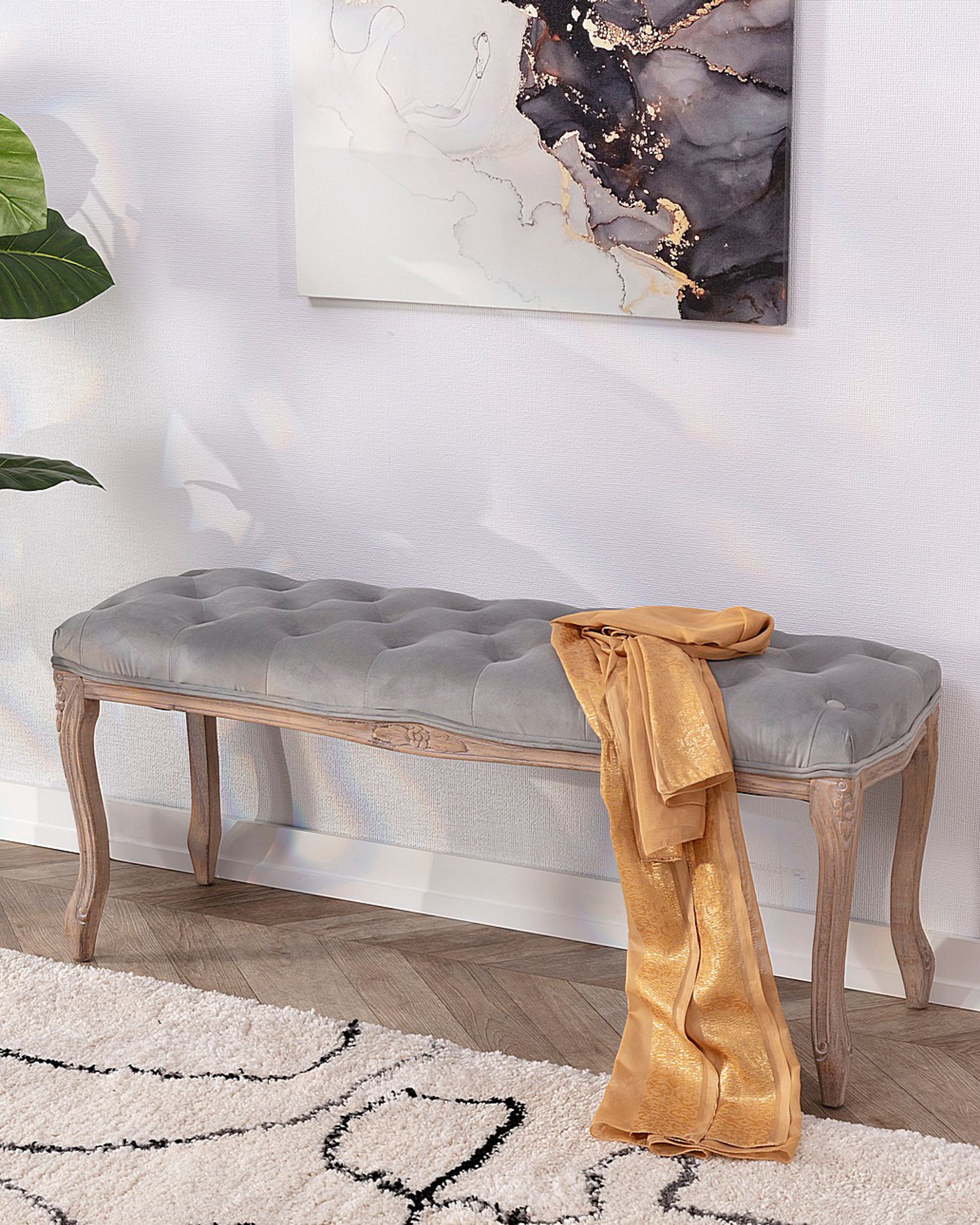 Zitbankje Isacco Grijs 114x38x46 cm (hover)