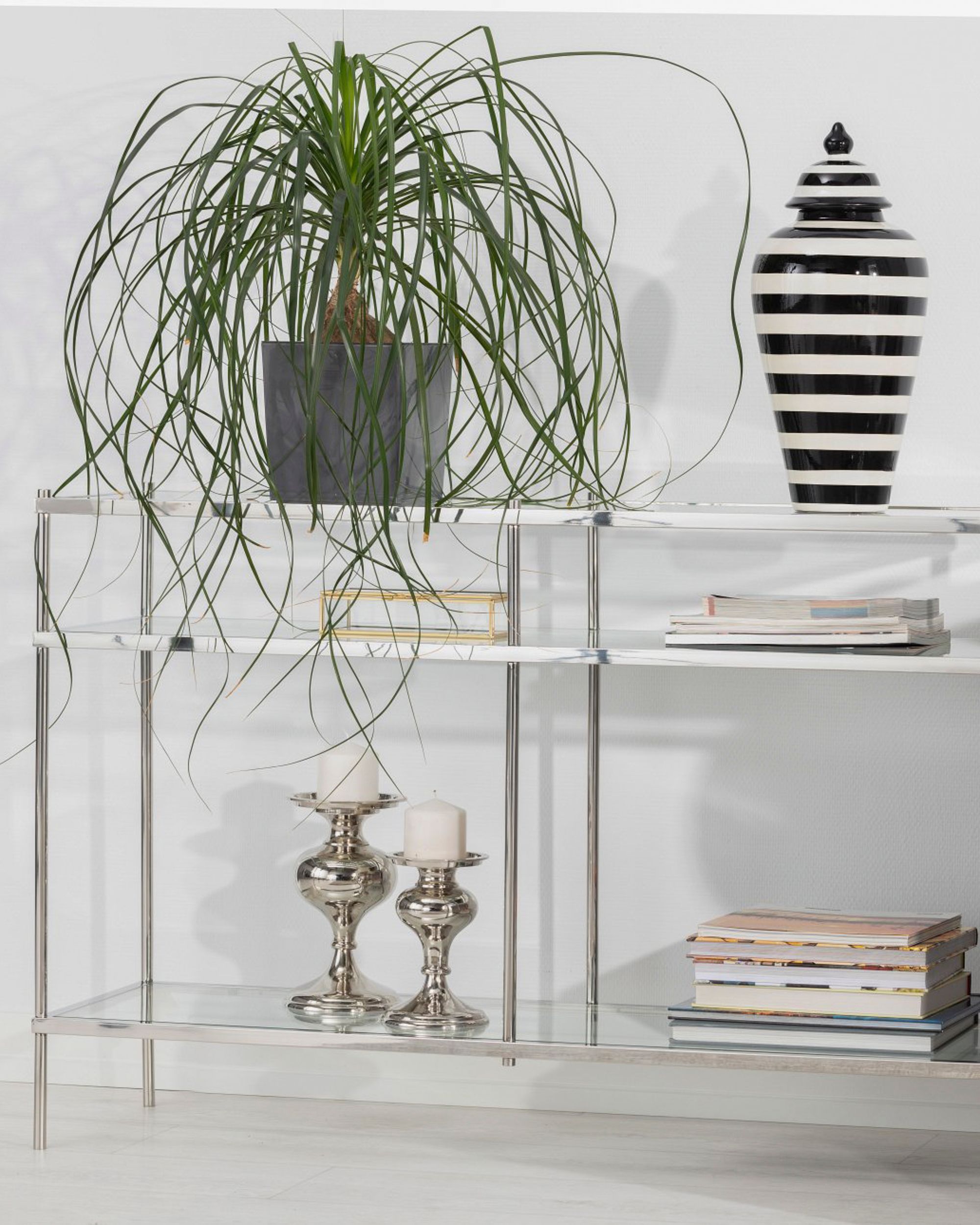 Sidetable Pure Zilverkleurig 120x40x80 cm (hover)