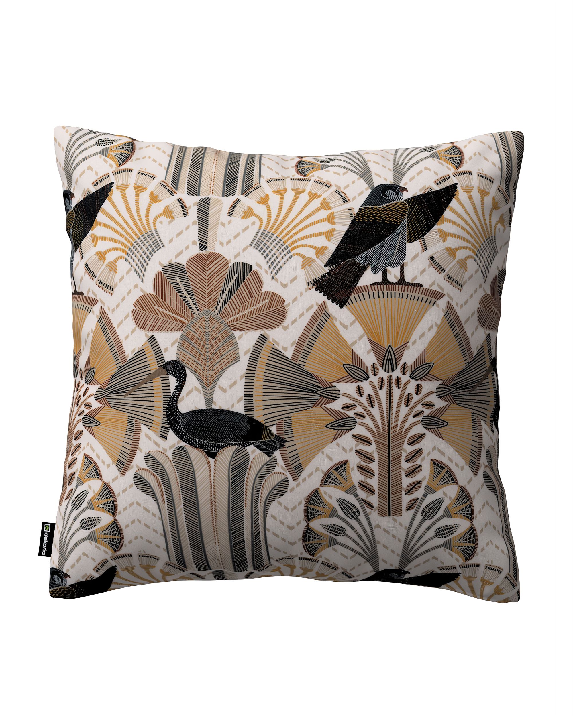 Kussenhoes Mia kleur product bruin stof met patroon