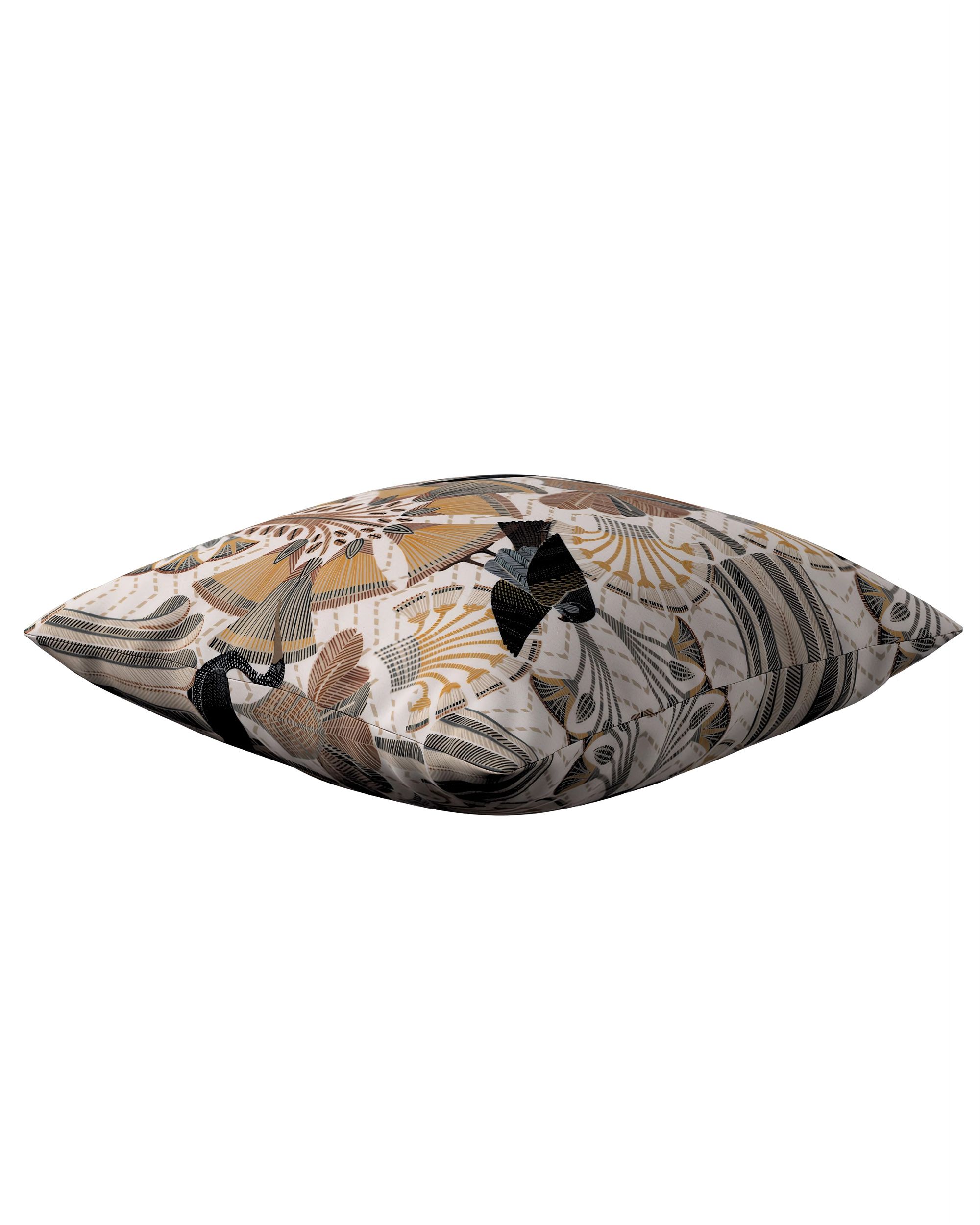 Kussenhoes Mia kleur product bruin stof met patroon (hover)