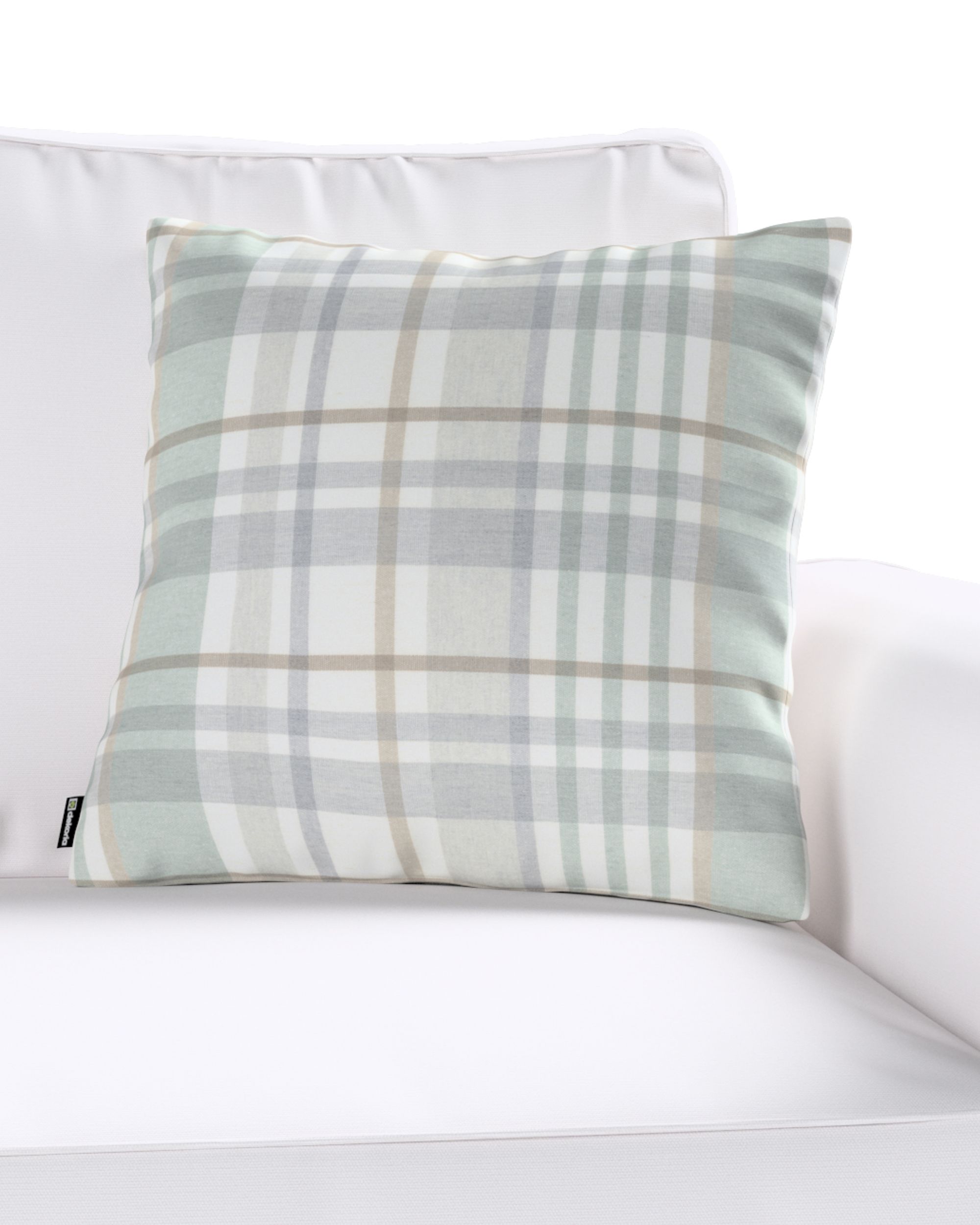 Kussenhoes Mia kleur product groen stof met patroon (hover)