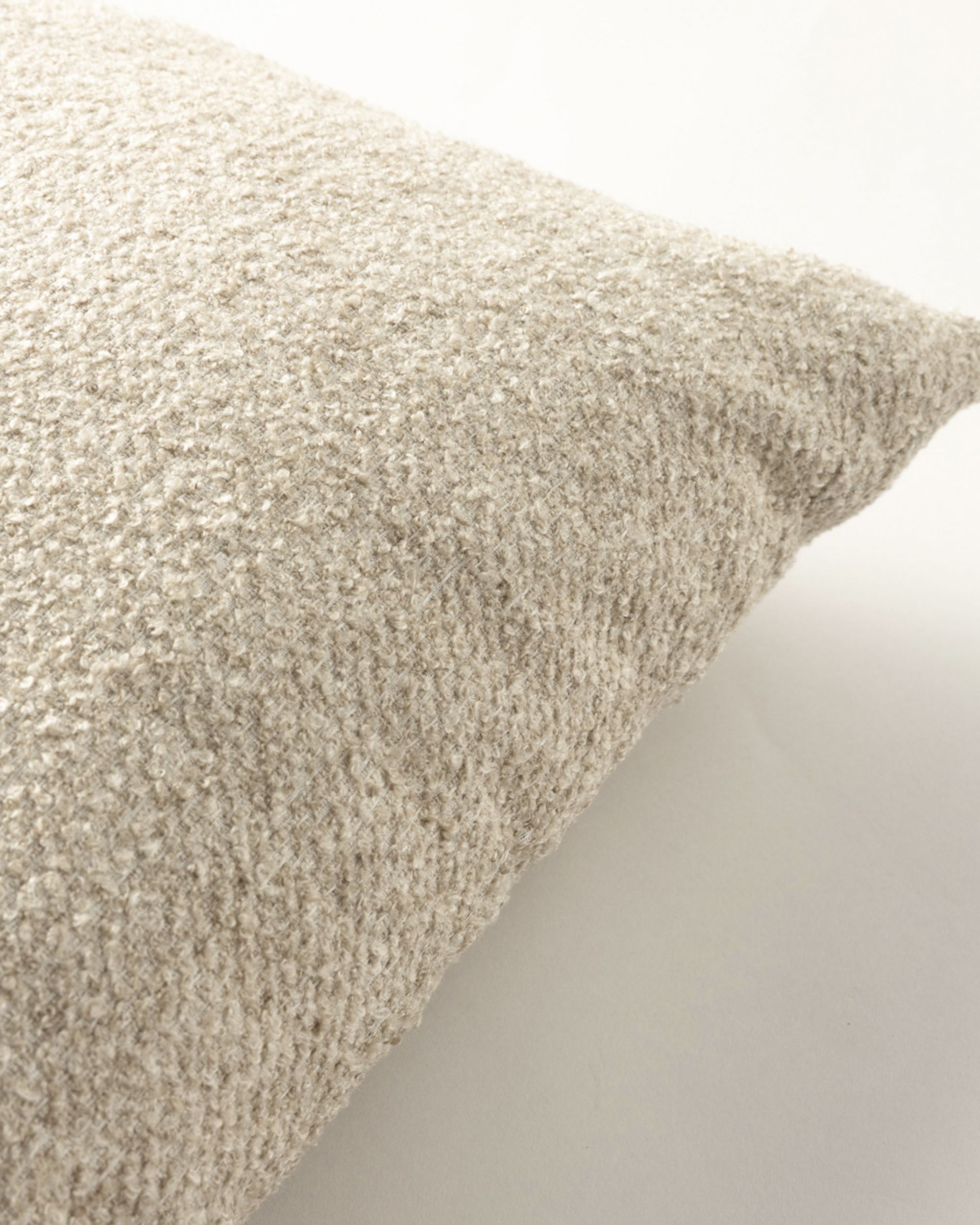 Kussenhoes Mia kleur product beige stof met structuur