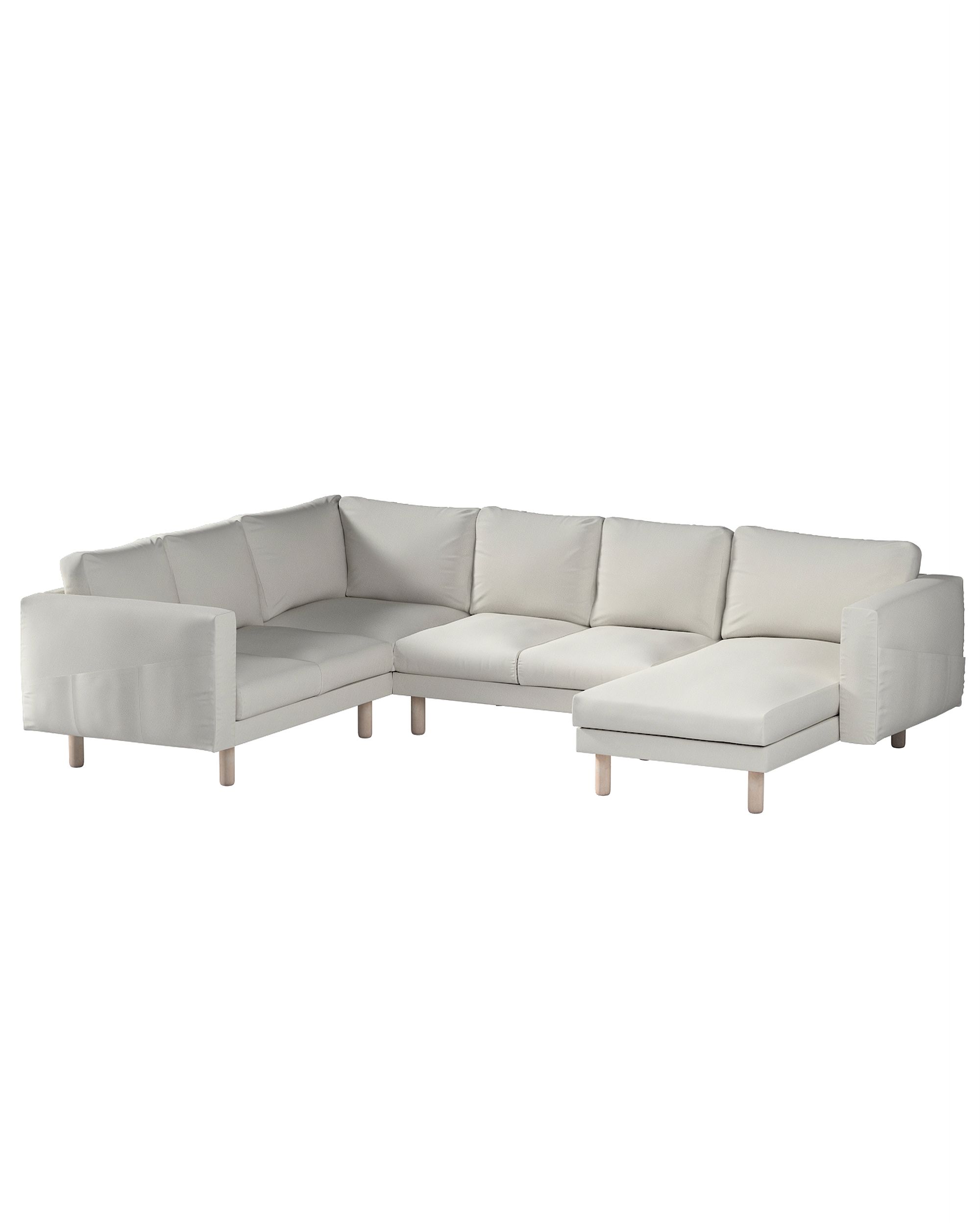 Norsborg hoes voor 5-zits hoekbank met chaise longue kleur product grijs stof met structuur