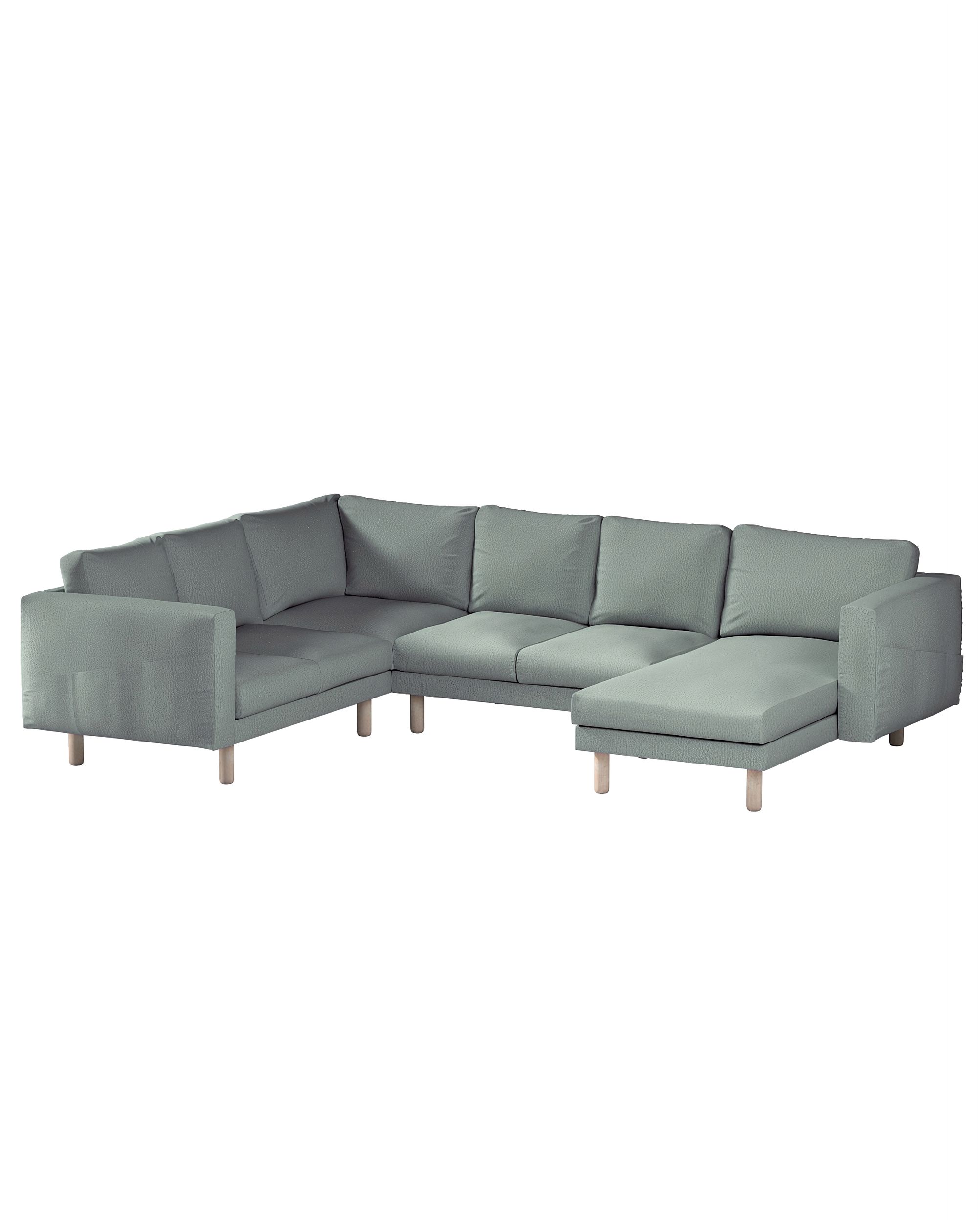 Norsborg hoes voor 5-zits hoekbank met chaise longue kleur product groen stof met structuur