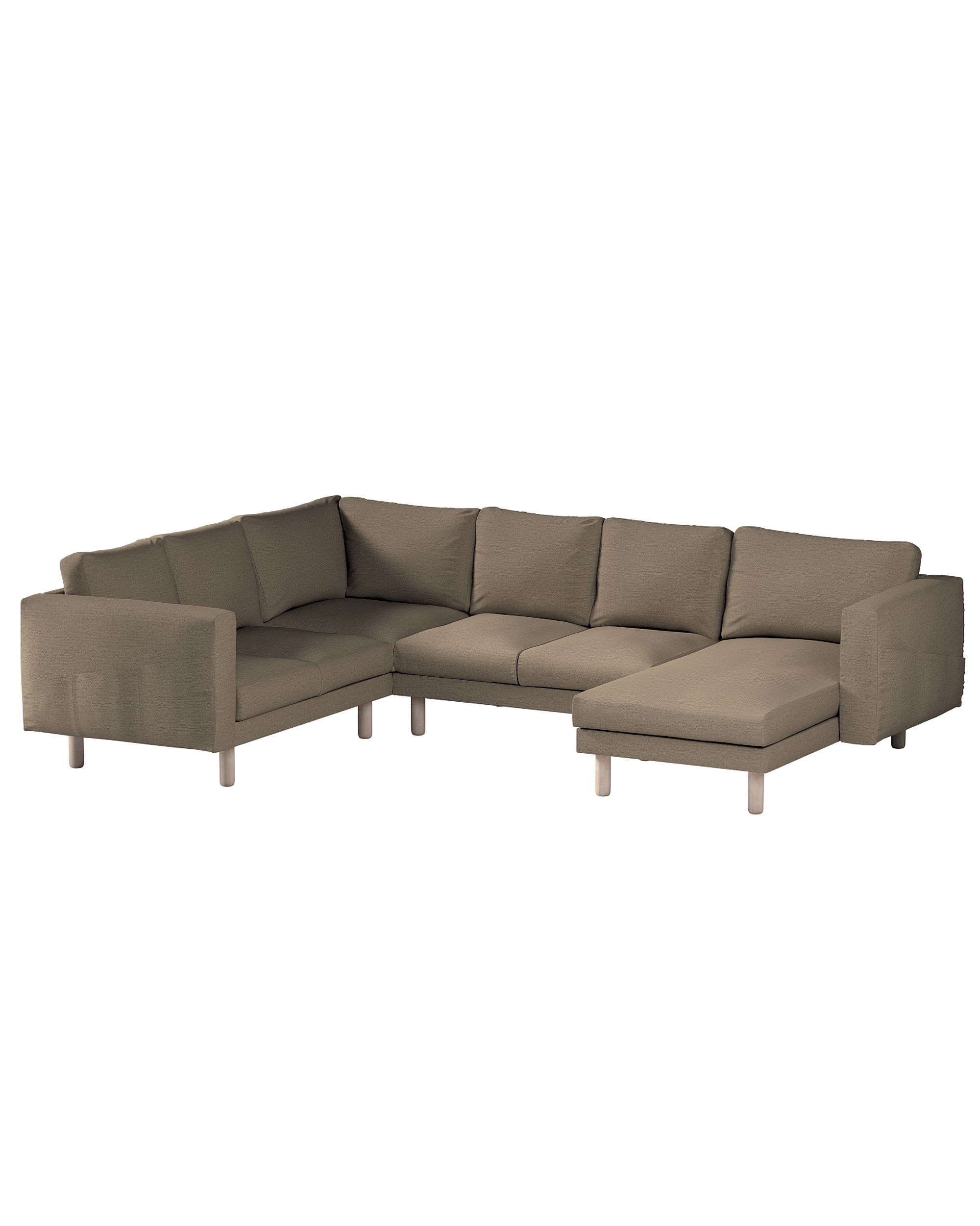 Norsborg hoes voor 5-zits hoekbank met chaise longue kleur product beige stof met structuur