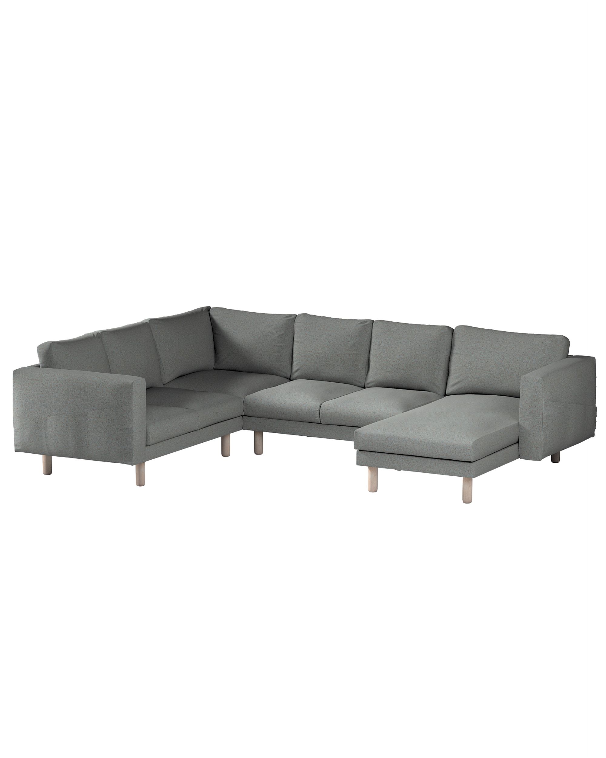 Norsborg hoes voor 5-zits hoekbank met chaise longue kleur product blauw stof met structuur