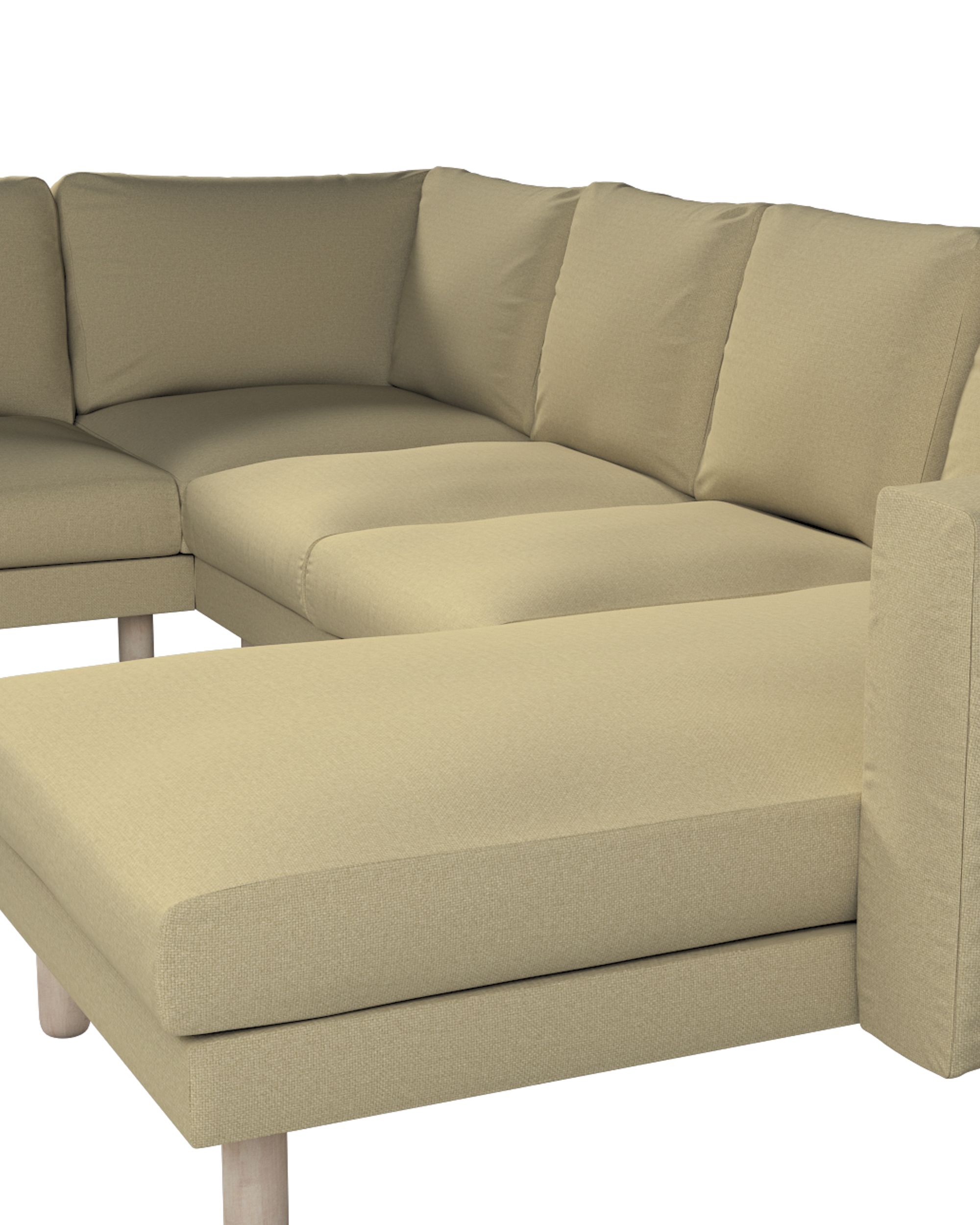 Norsborg hoes voor 5-zits hoekbank met chaise longue kleur product groen stof met structuur (hover)