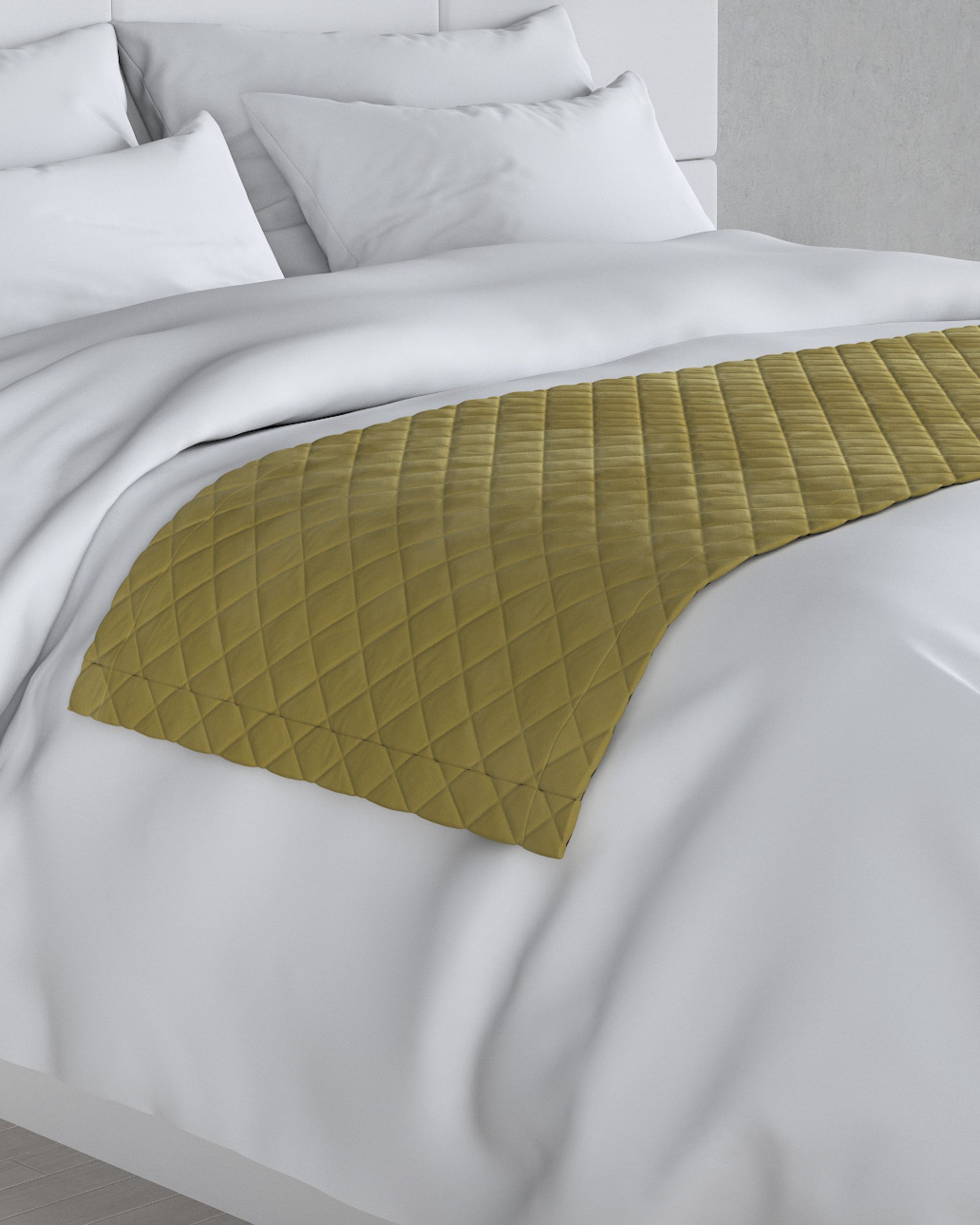 Bedloper Velvet kleur product groen stof glanzend, fluweel
