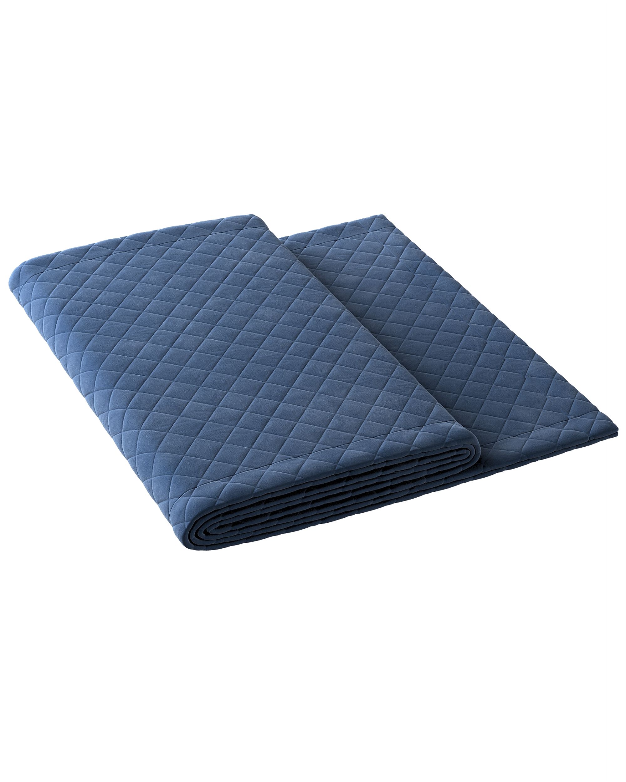 Bedloper Velvet kleur product donkerblauw stof glanzend, fluweel (hover)