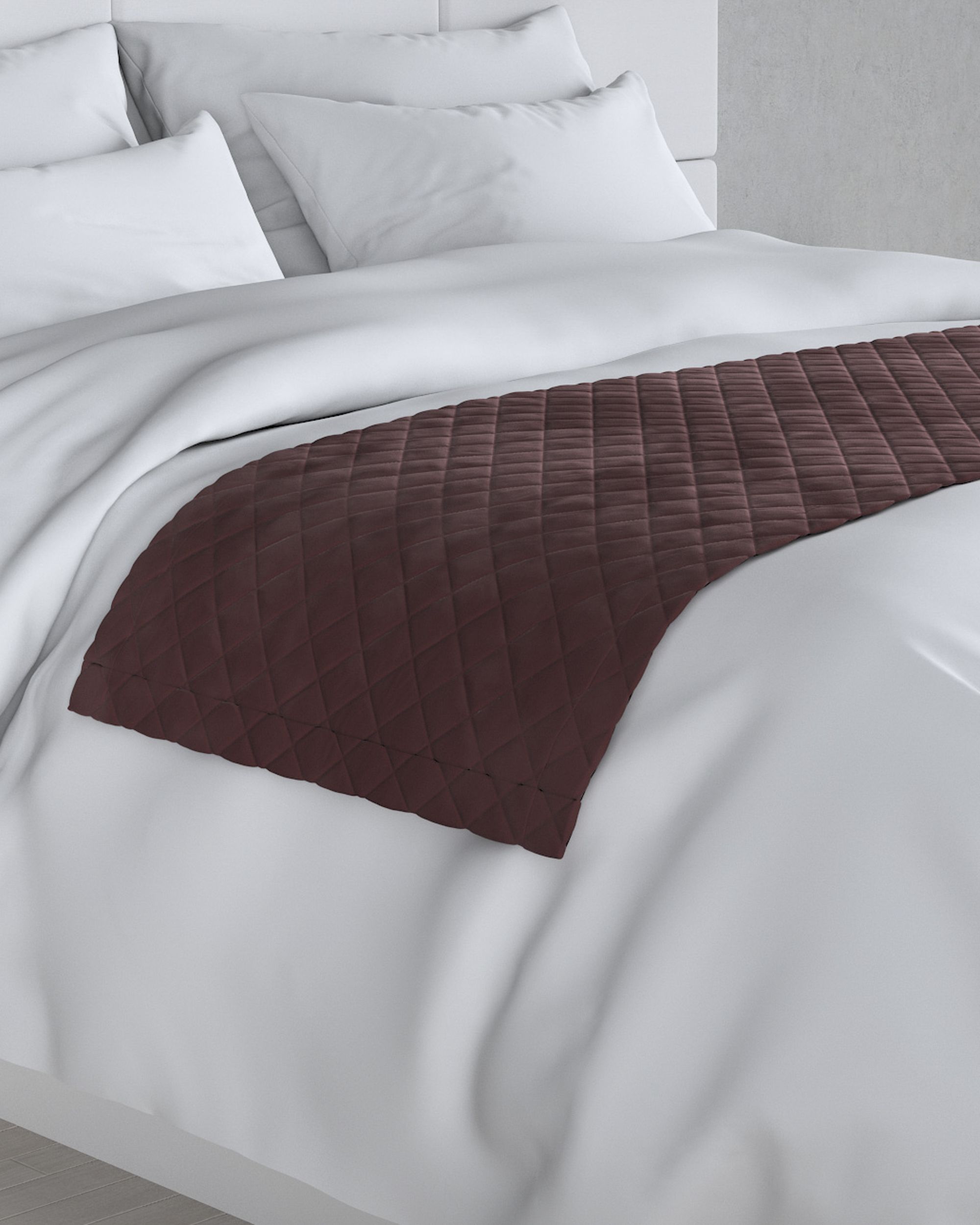 Bedloper Velvet kleur product rood stof glanzend, fluweel