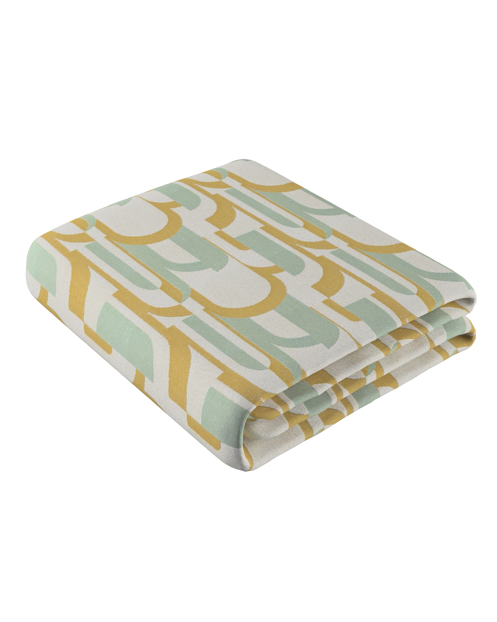 Sprei 220x260cm kleur product groen stof met structuur, met patroon