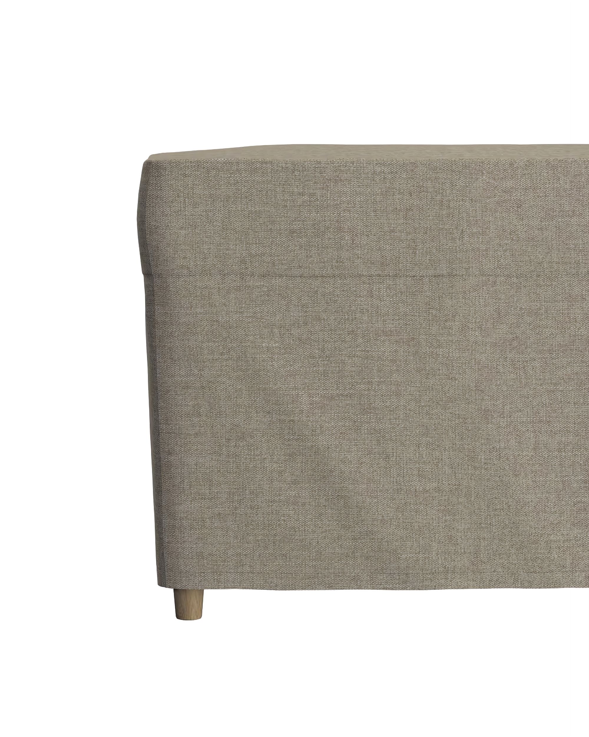 IKEA hoes voor voetenbank Strandmon kleur product beige stof met structuur (hover)