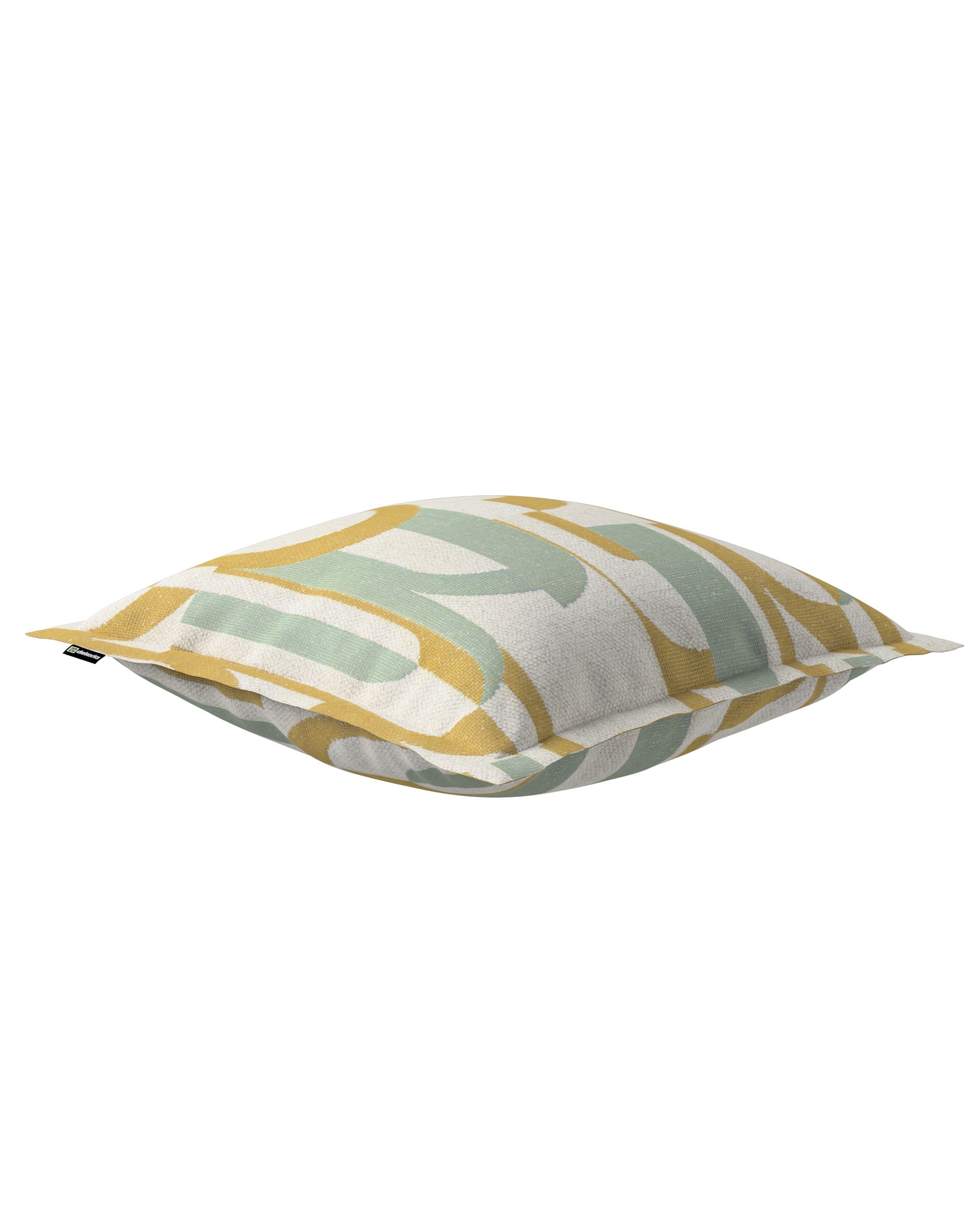 Mona met rand kleur product groen stof met structuur, met patroon (hover)