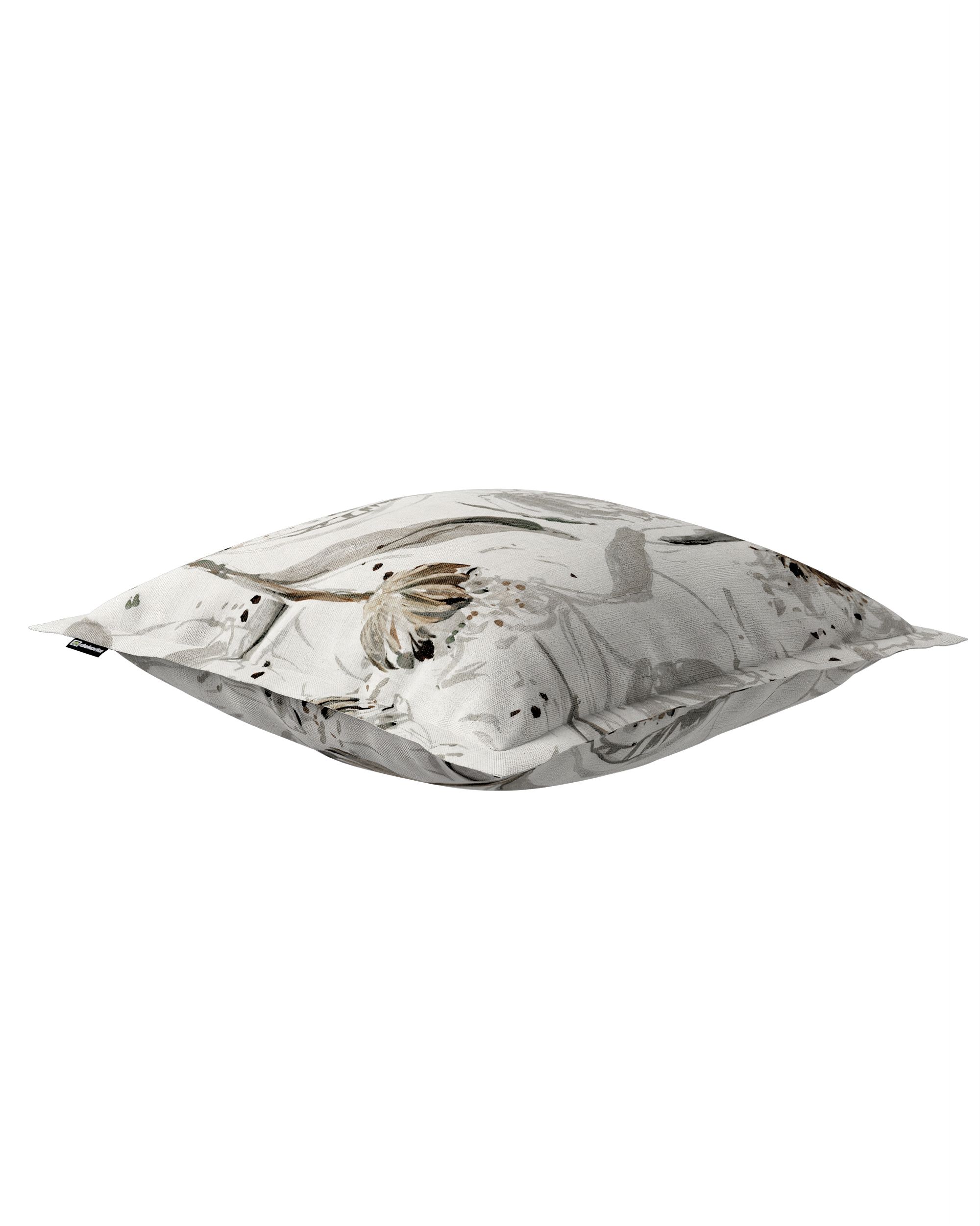 Mona met rand kleur product grijs stof met structuur, met patroon (hover)