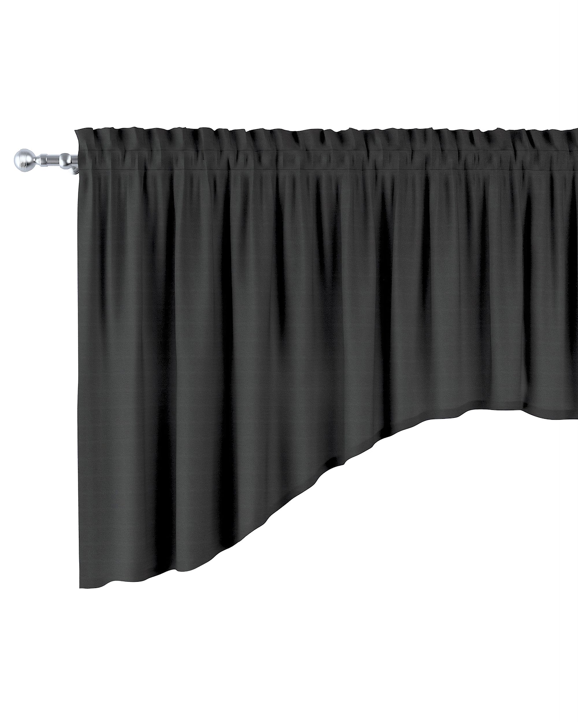 Strikvormige Lambrequin kleur product zwart