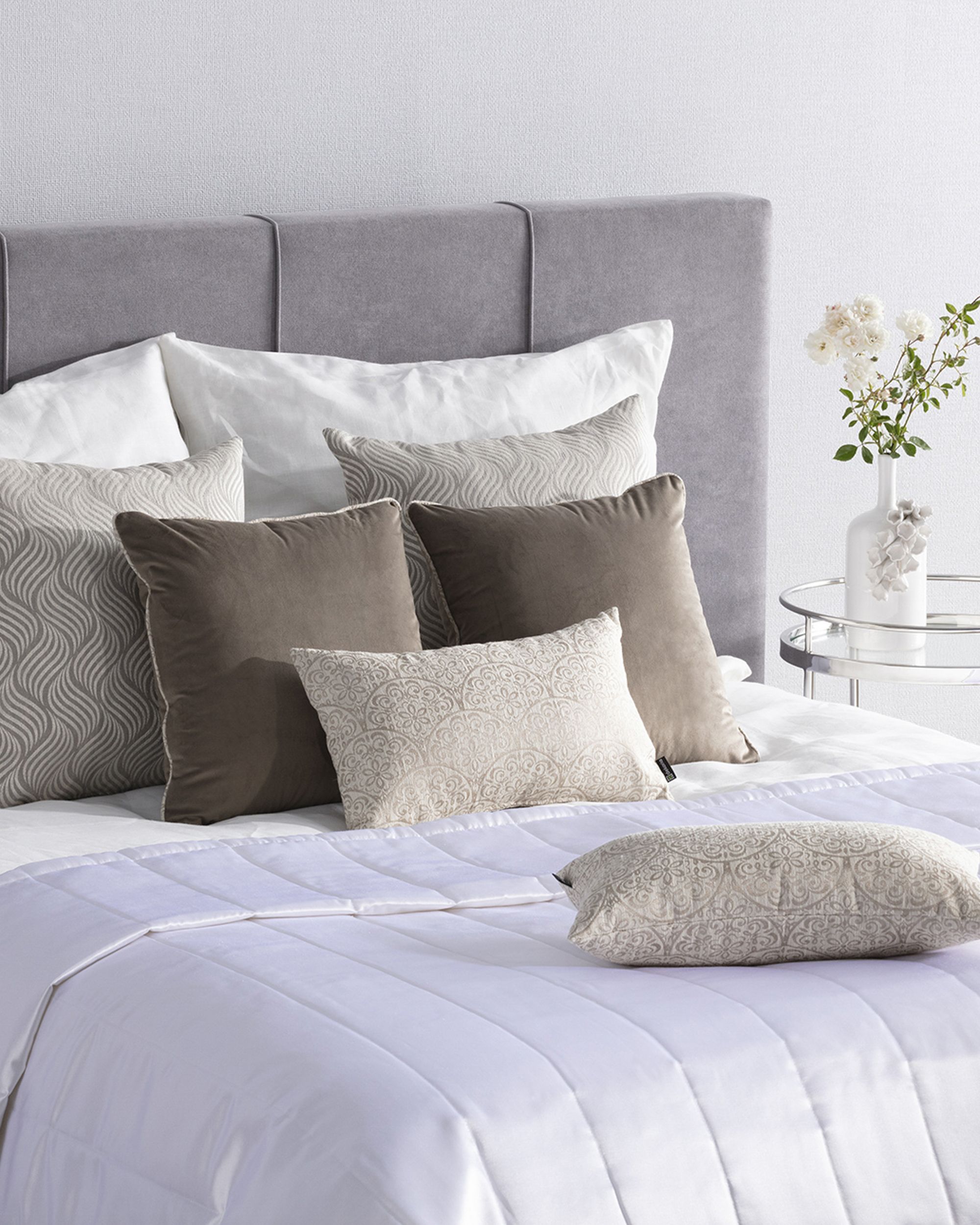 Set van 6 decoratieve kussens Zoete Cappuccino (hover)