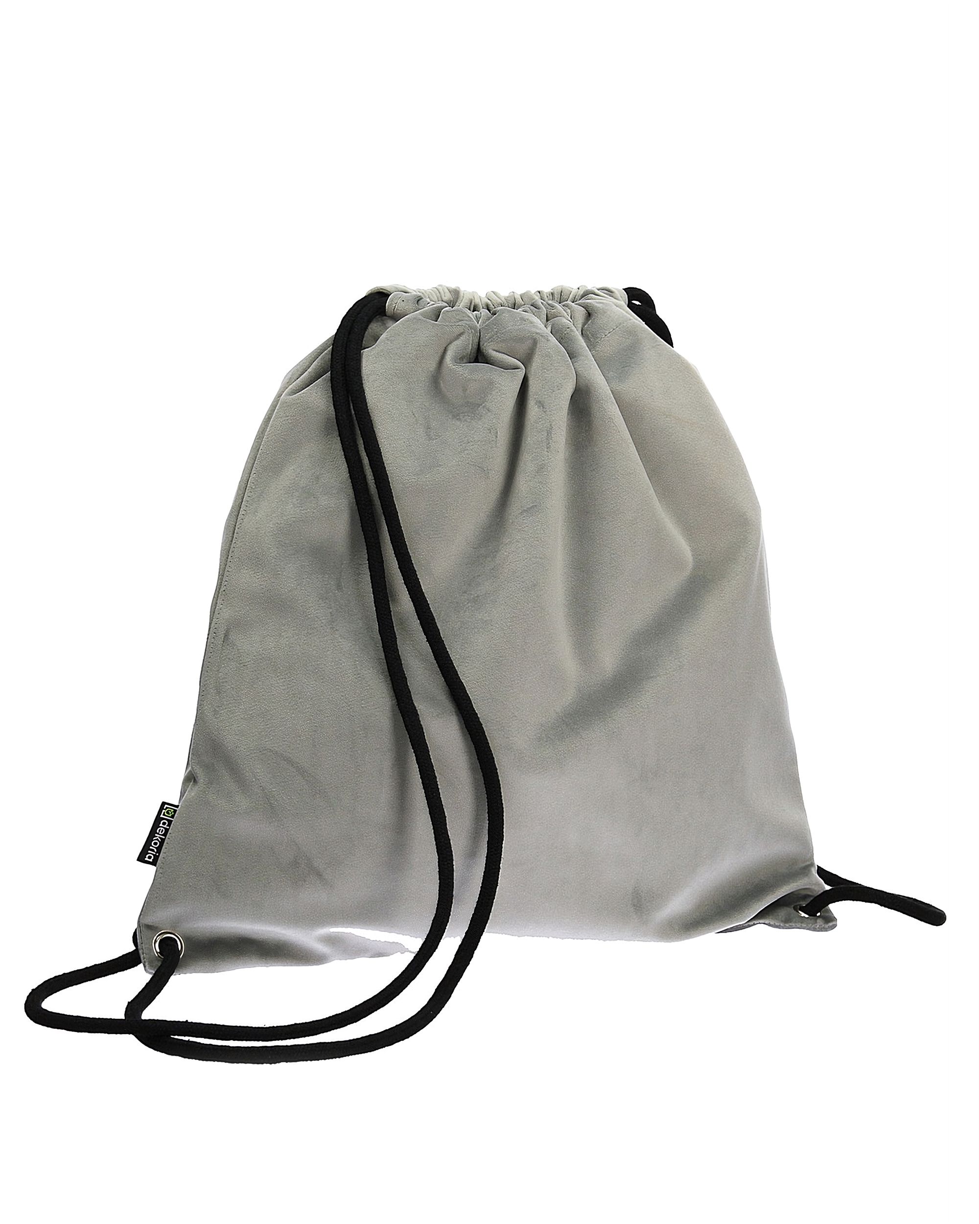 Gymtas dark grey kleur product grijs stof glanzend, fluweel