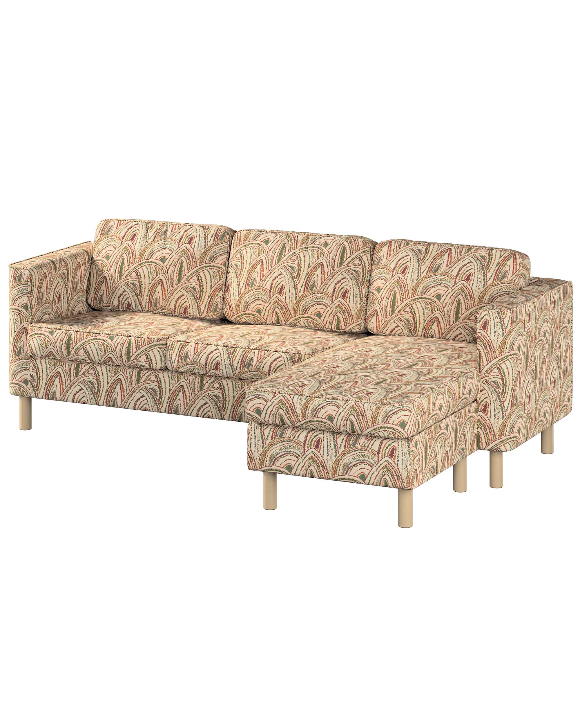IKEA zitbankhoes voor Pärup 2-zitsbank met chaise longue kleur product meerkleurig stof met structuur, met patroon
