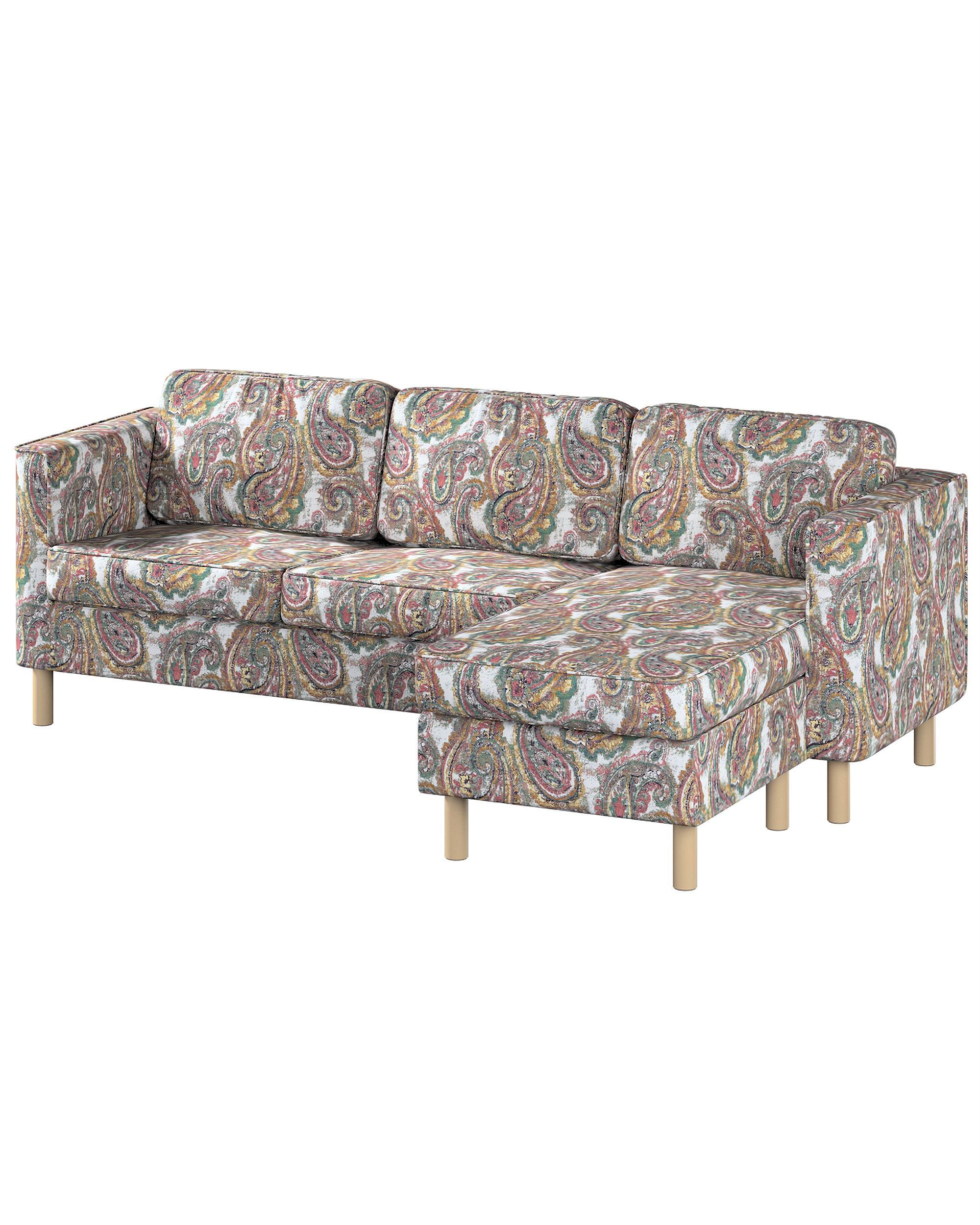 IKEA zitbankhoes voor Pärup 2-zitsbank met chaise longue kleur product meerkleurig stof met structuur, met patroon
