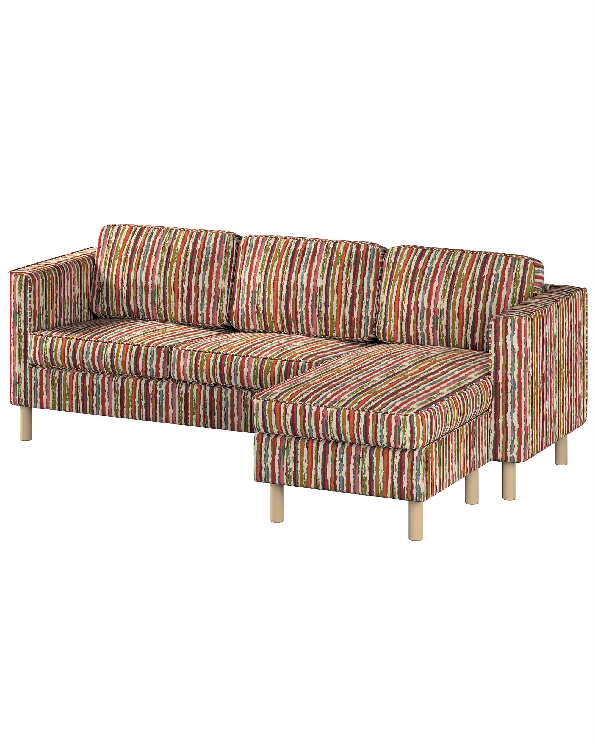 IKEA zitbankhoes voor Pärup 2-zitsbank met chaise longue kleur product meerkleurig stof met structuur, met patroon
