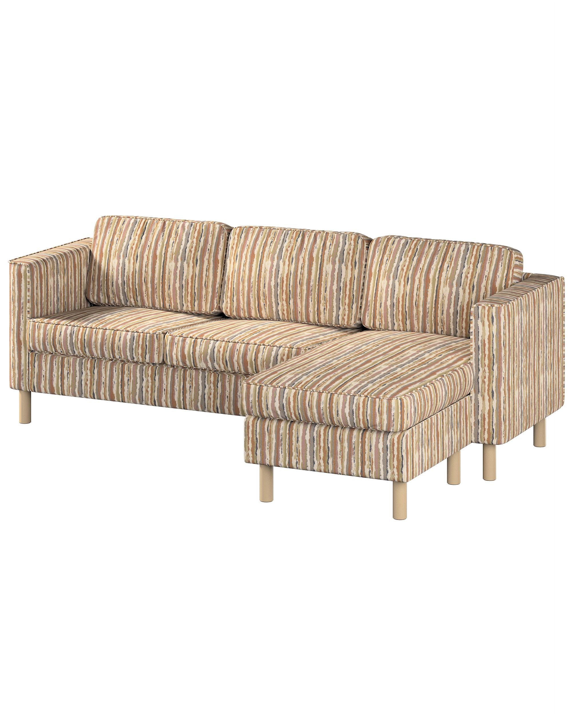 IKEA zitbankhoes voor Pärup 2-zitsbank met chaise longue kleur product beige stof met structuur, met patroon