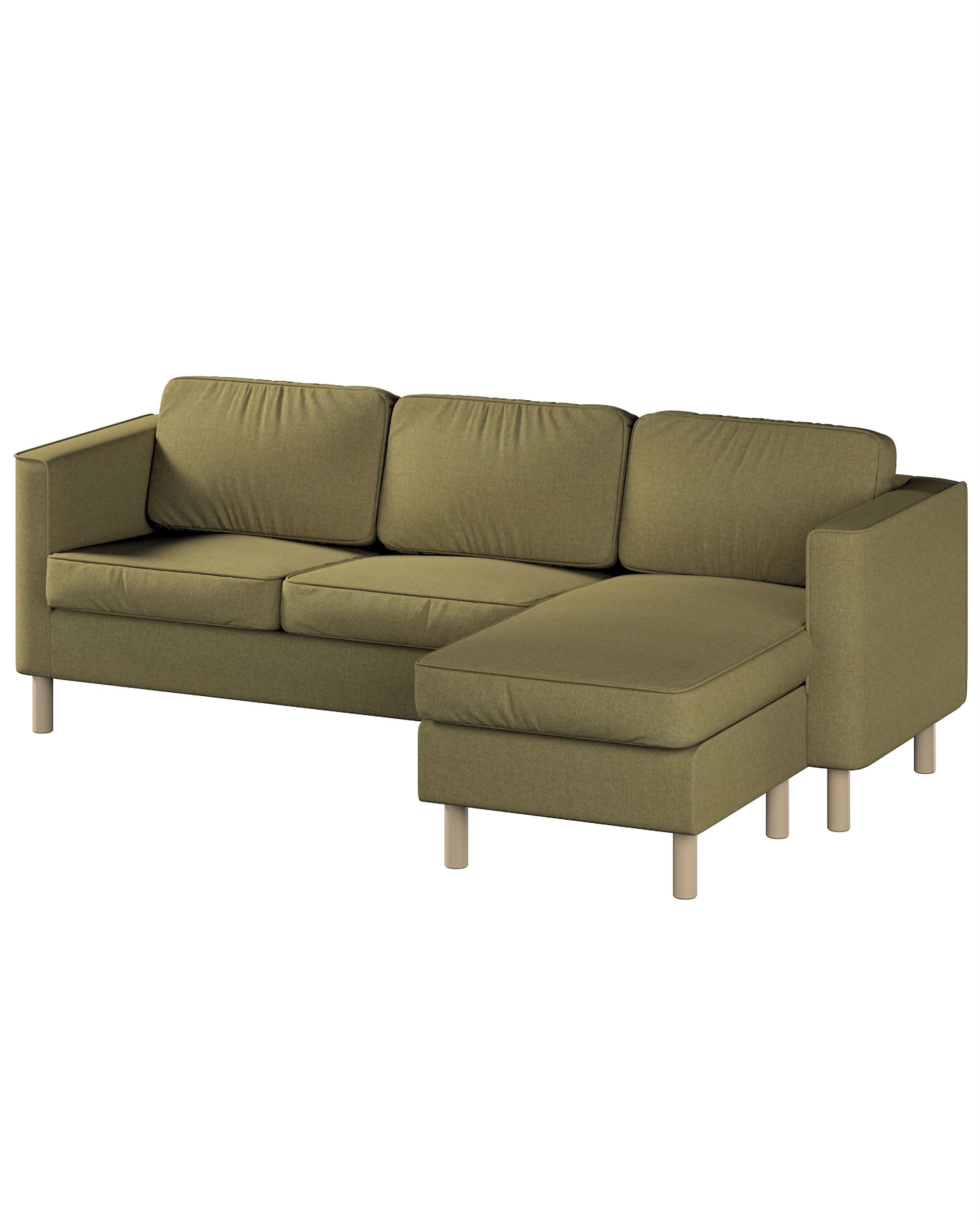 IKEA zitbankhoes voor Pärup 2-zitsbank met chaise longue kleur product groen stof met structuur