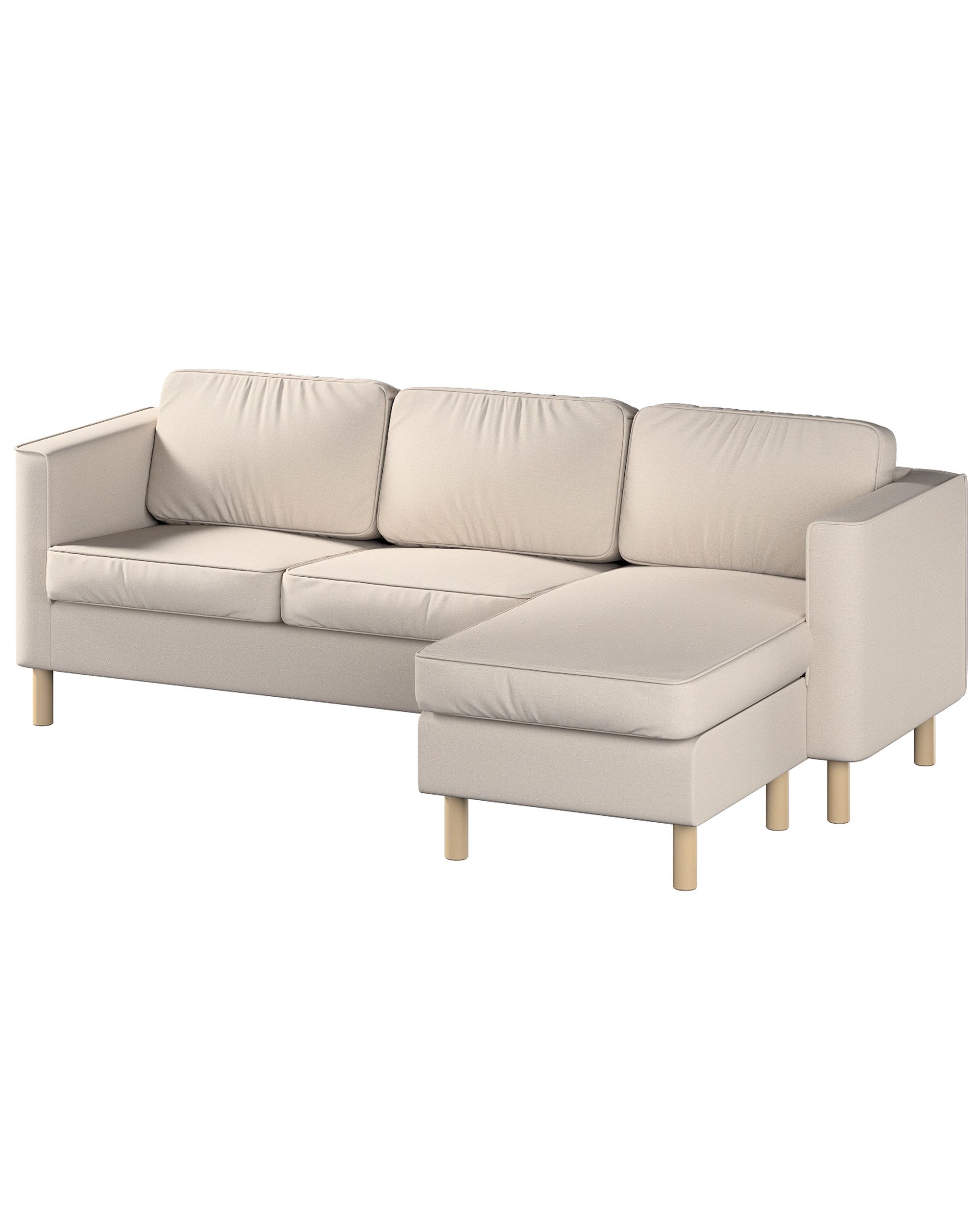 IKEA zitbankhoes voor Pärup 2-zitsbank met chaise longue kleur product grijs stof met structuur