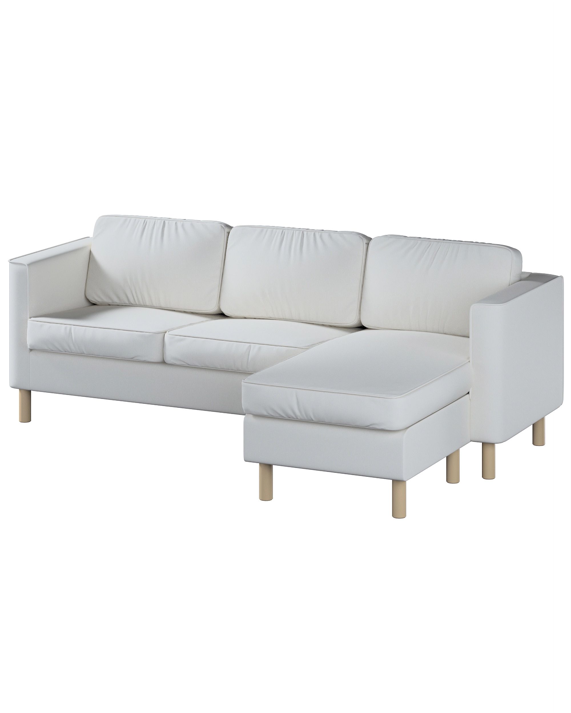 IKEA zitbankhoes voor Pärup 2-zitsbank met chaise longue kleur product crème stof met structuur