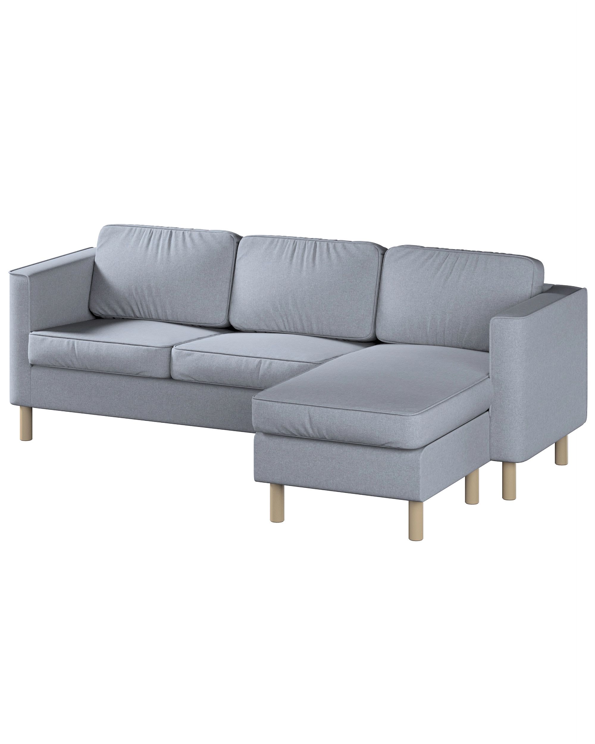 IKEA zitbankhoes voor Pärup 2-zitsbank met chaise longue kleur product grijs stof met structuur