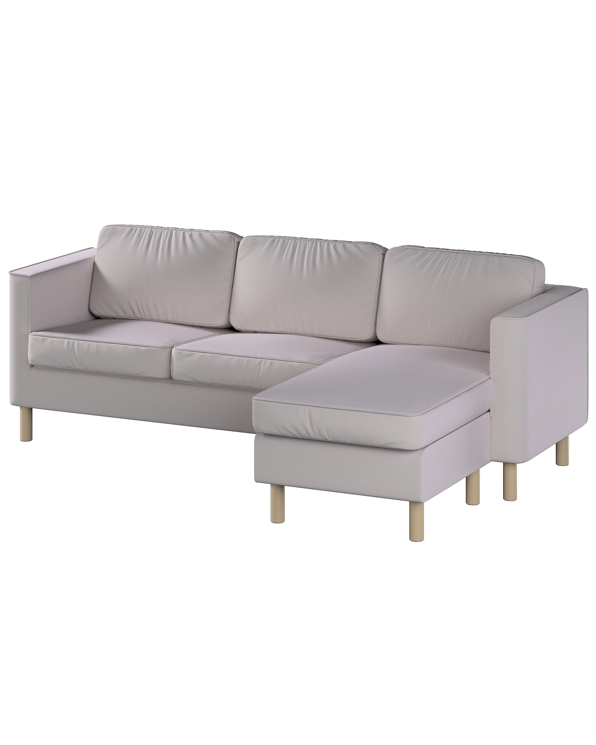 IKEA zitbankhoes voor Pärup 2-zitsbank met chaise longue kleur product beige stof fluweel