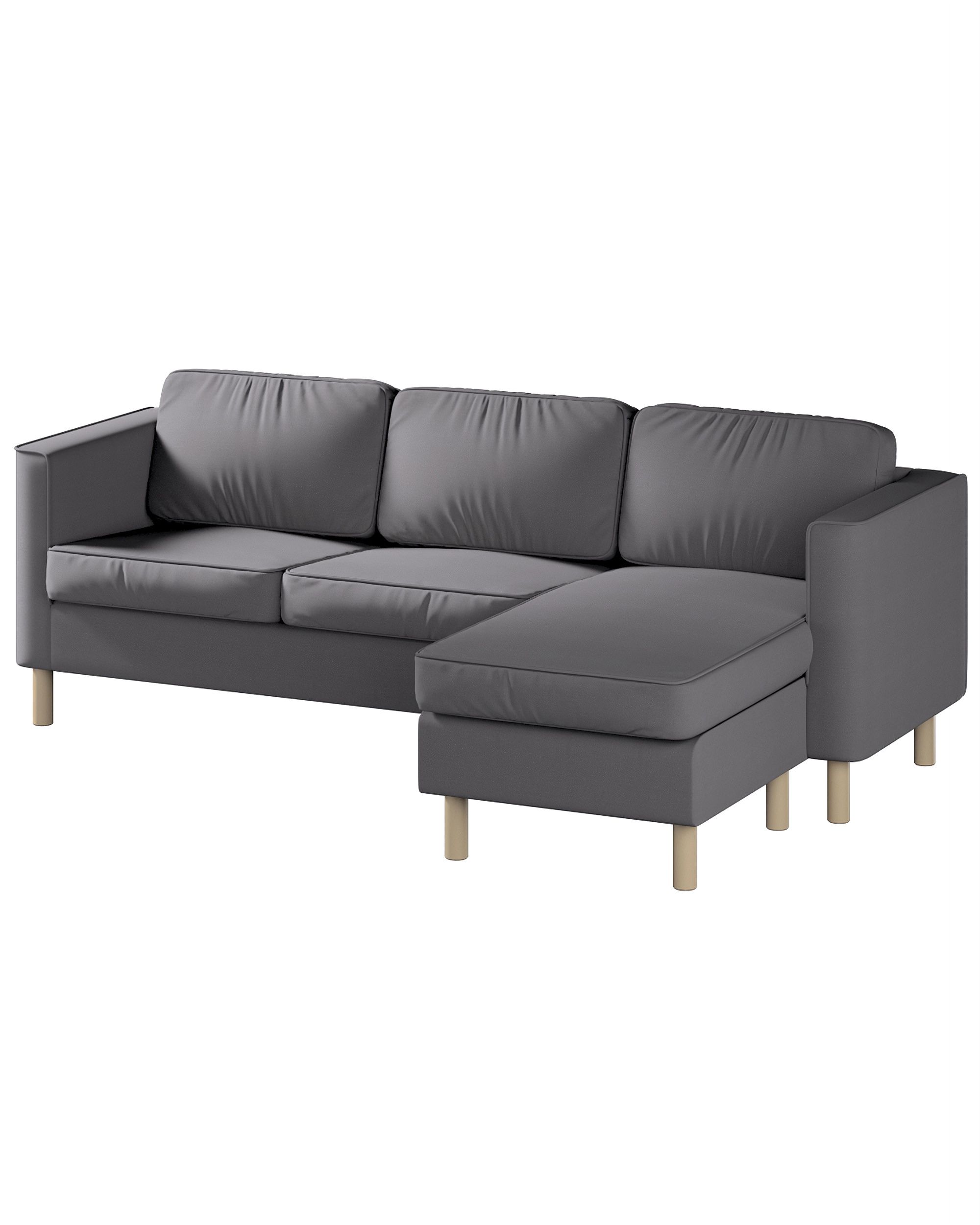 IKEA zitbankhoes voor Pärup 2-zitsbank met chaise longue kleur product bruin stof fluweel