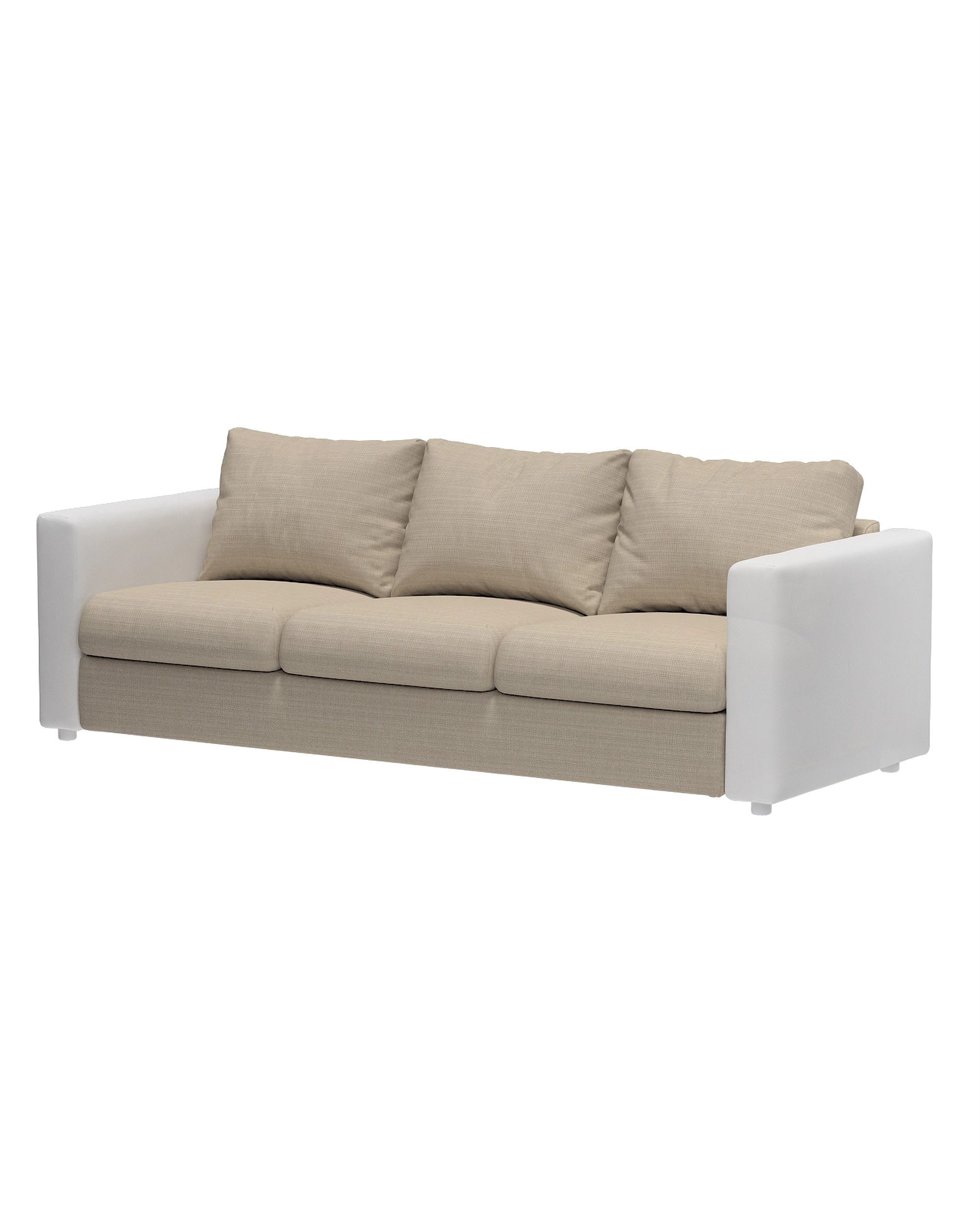 Hoes voor 3-persoons zitbankelement Vimle kleur product beige stof met structuur