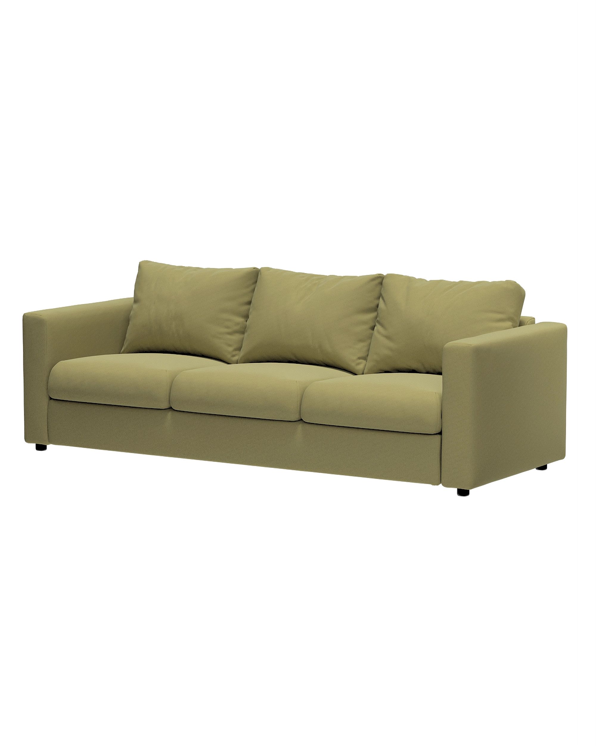 Hoes voor 3-persoons zitbankelement Vimle kleur product groen stof glanzend, fluweel (hover)