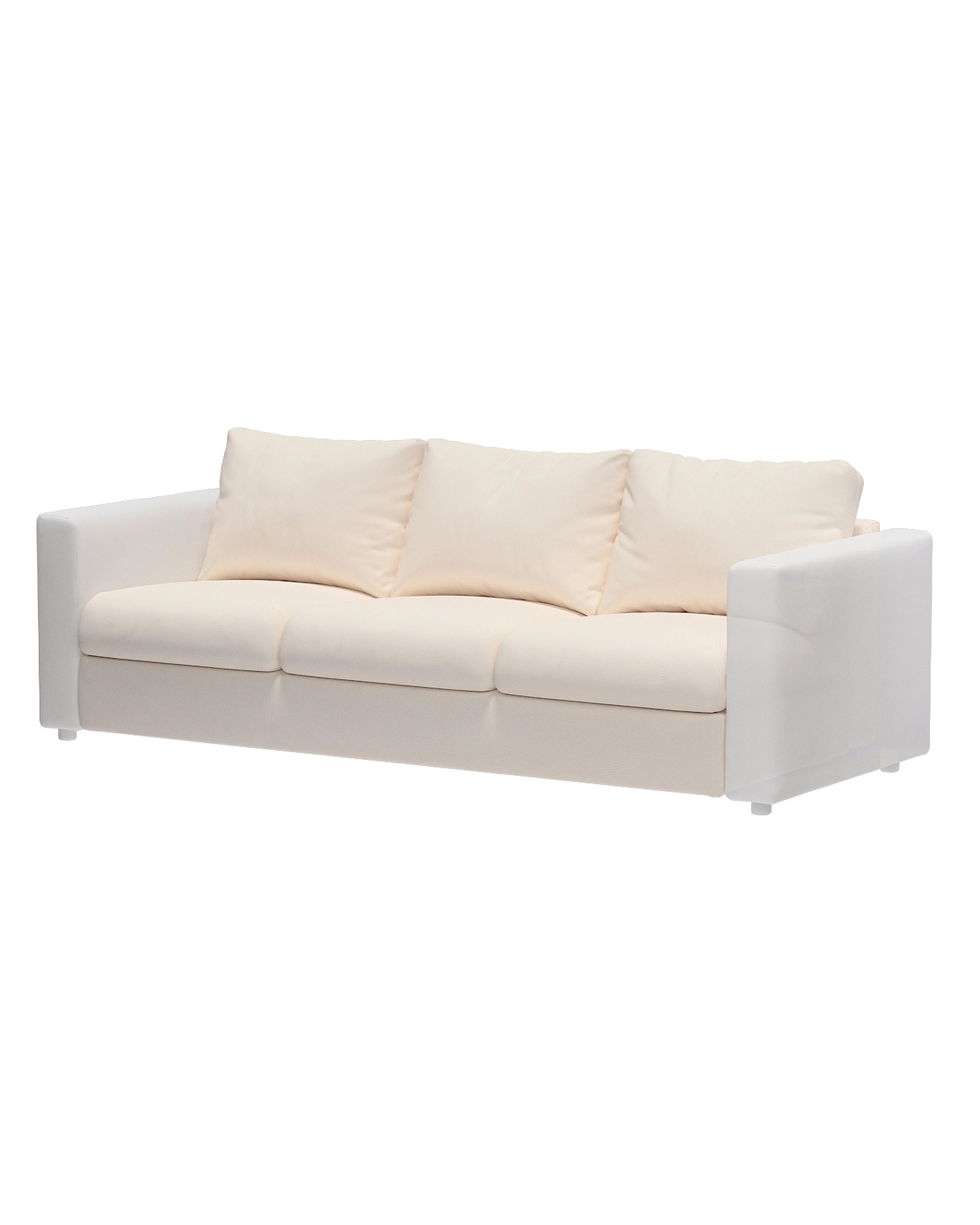 Hoes voor 3-persoons zitbankelement Vimle kleur product beige stof met structuur