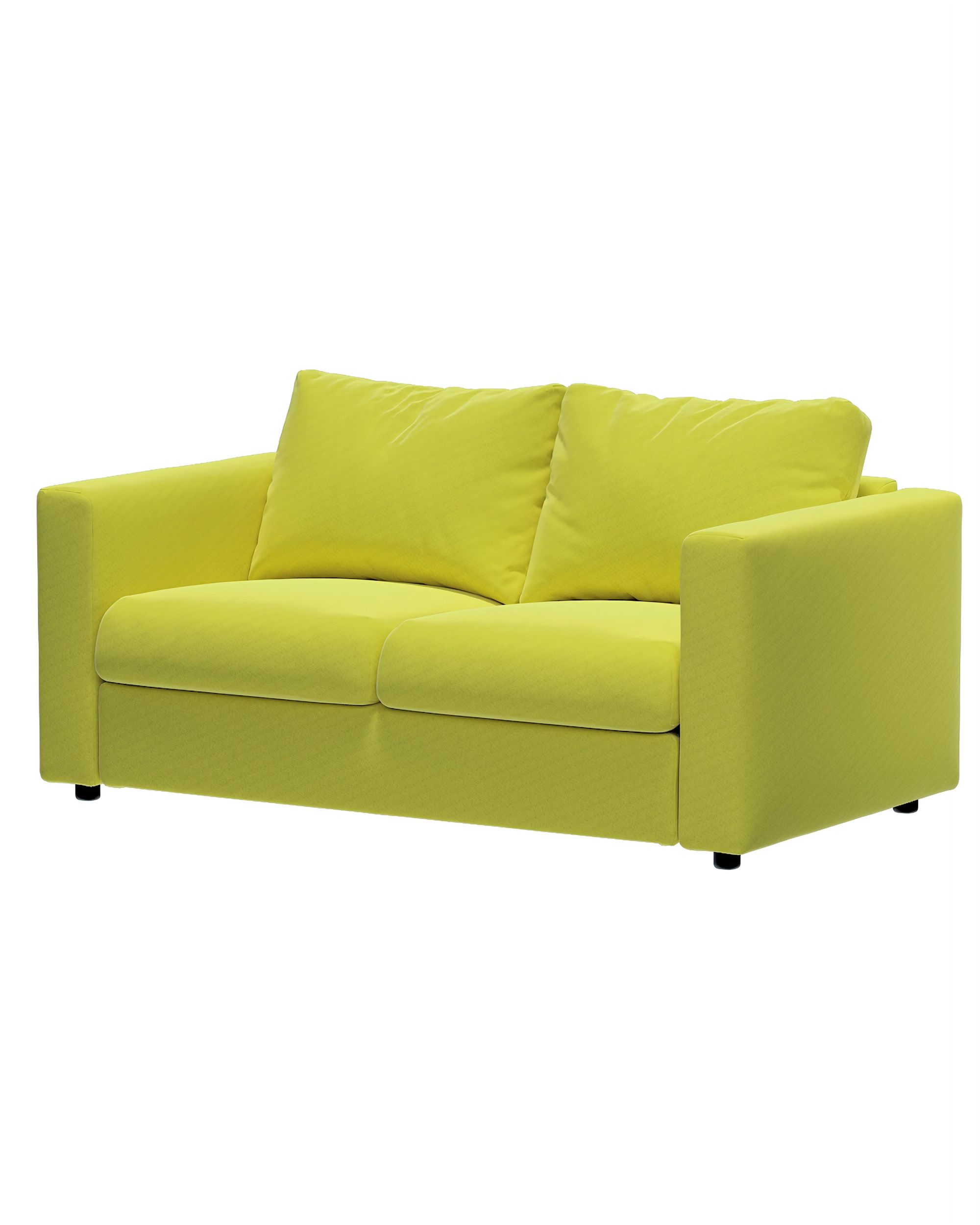 Hoes voor 2-persoons zitbankelement Vimle kleur product groen stof glanzend, fluweel (hover)