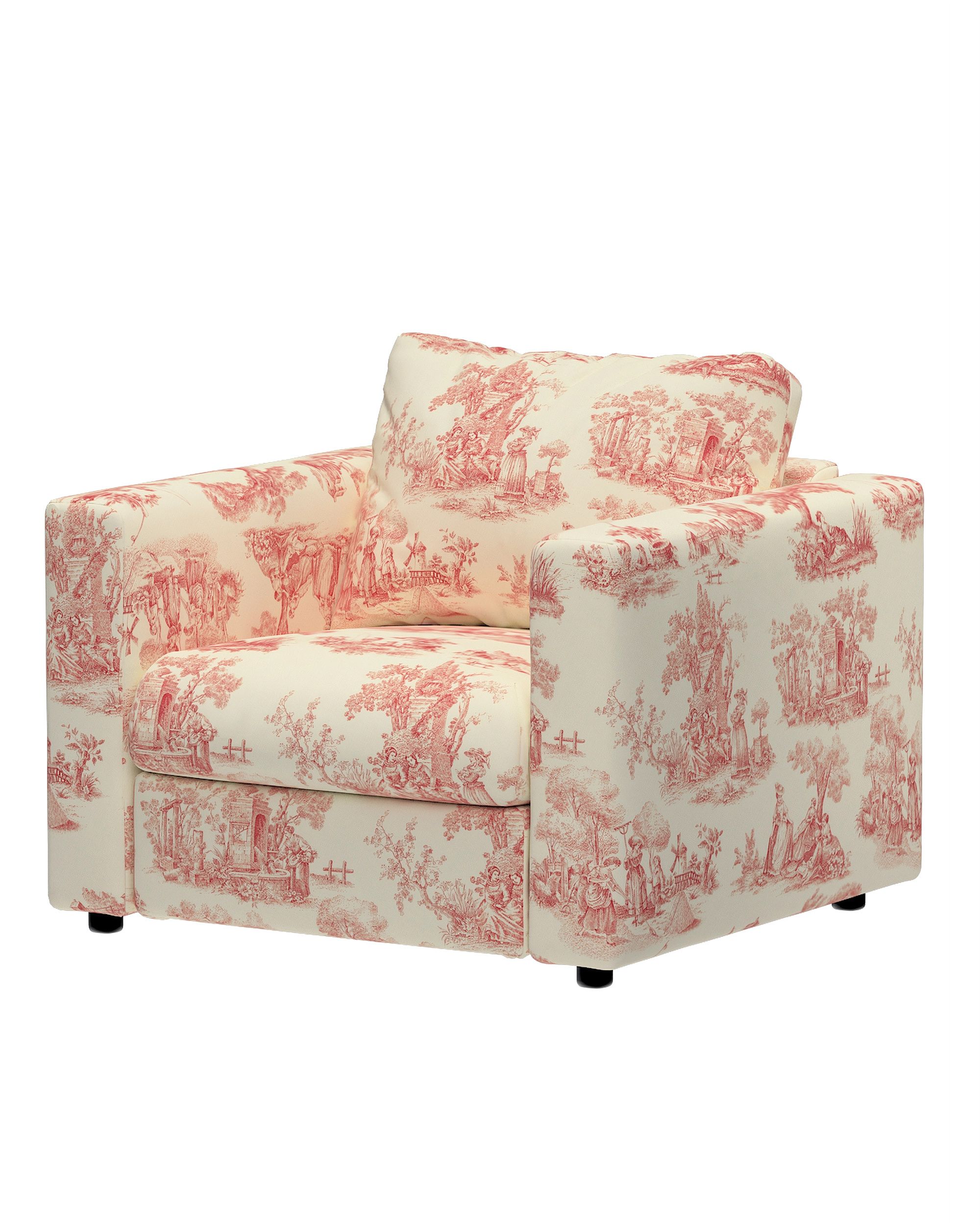 Hoes voor fauteuilelement Vimle kleur product rood stof met patroon (hover)