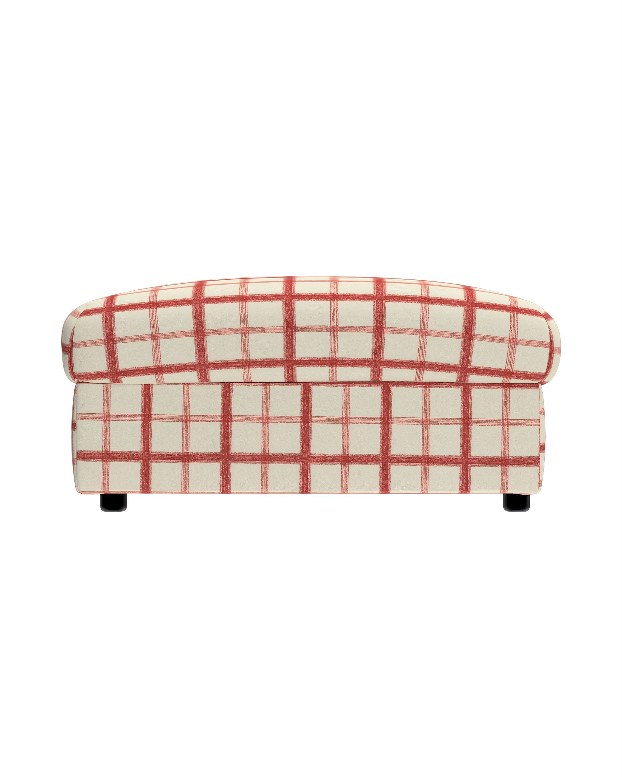 Hoes voor Vimle-poef kleur product rood stof met patroon