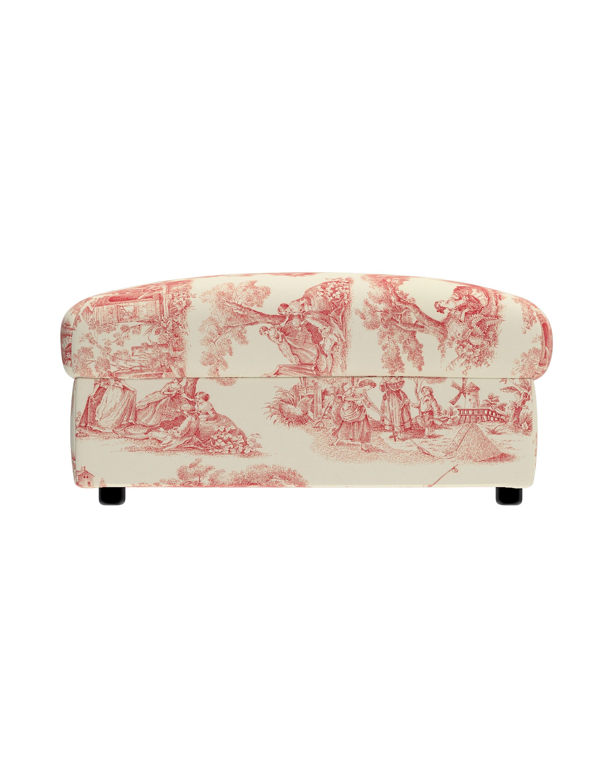Hoes voor Vimle-poef kleur product rood stof met patroon