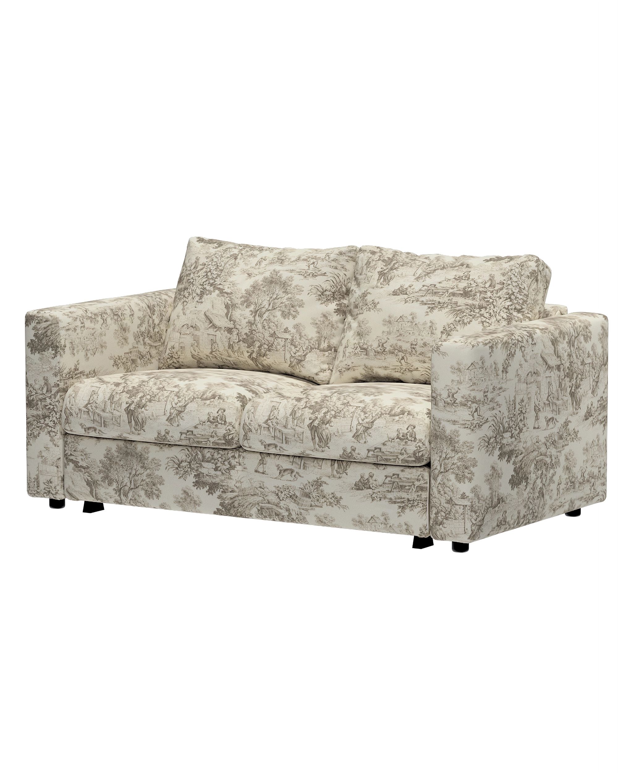 Hoes voor 2-persoons slaapbankelement Vimle kleur product bruin stof met patroon (hover)