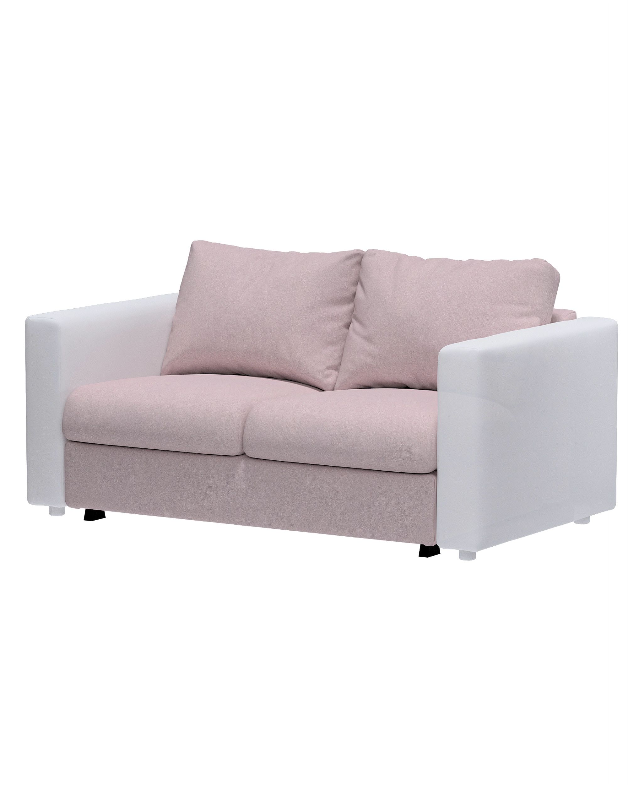 Hoes voor 2-persoons slaapbankelement Vimle kleur product roze stof met structuur