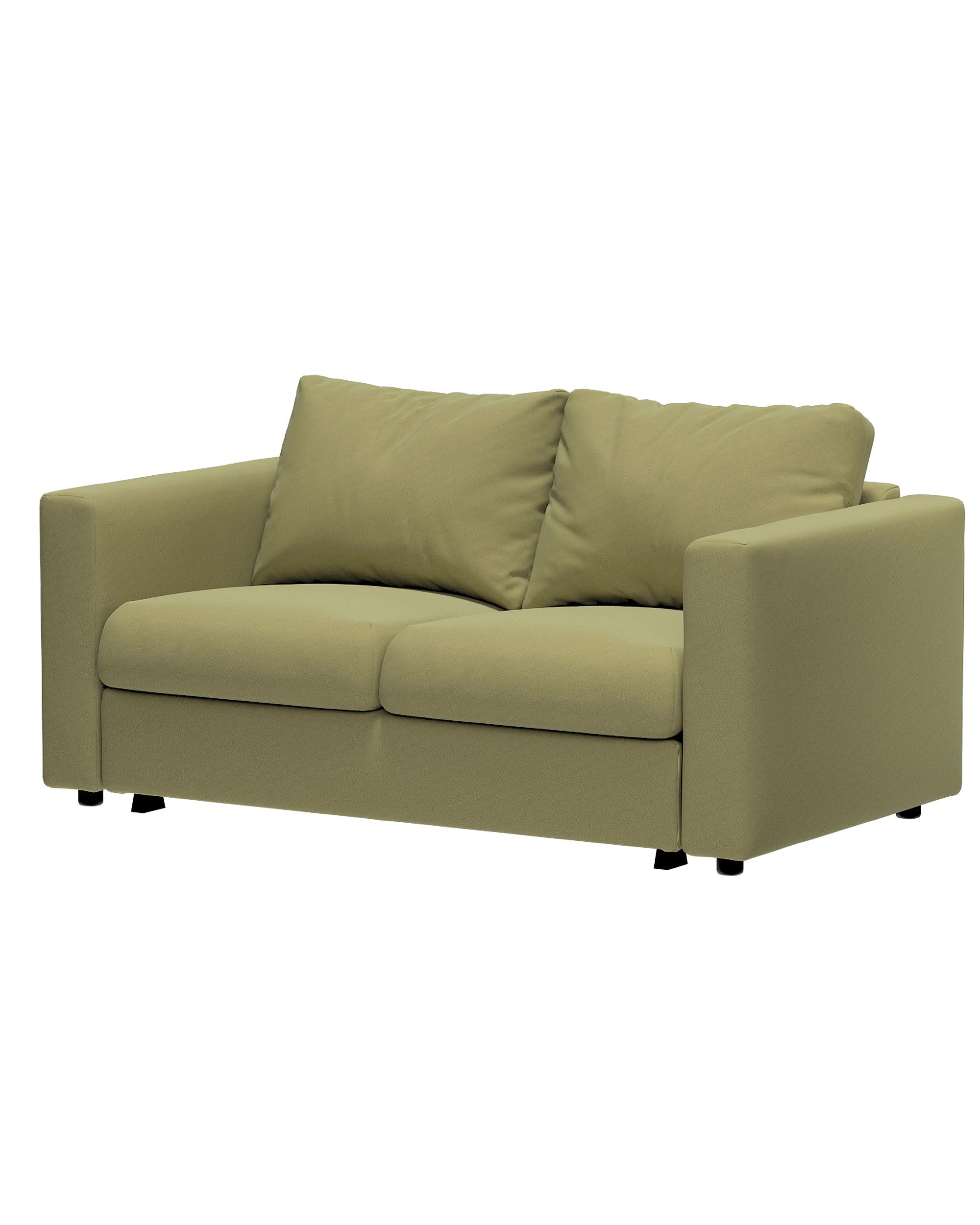 Hoes voor 2-persoons slaapbankelement Vimle kleur product groen stof glanzend, fluweel (hover)