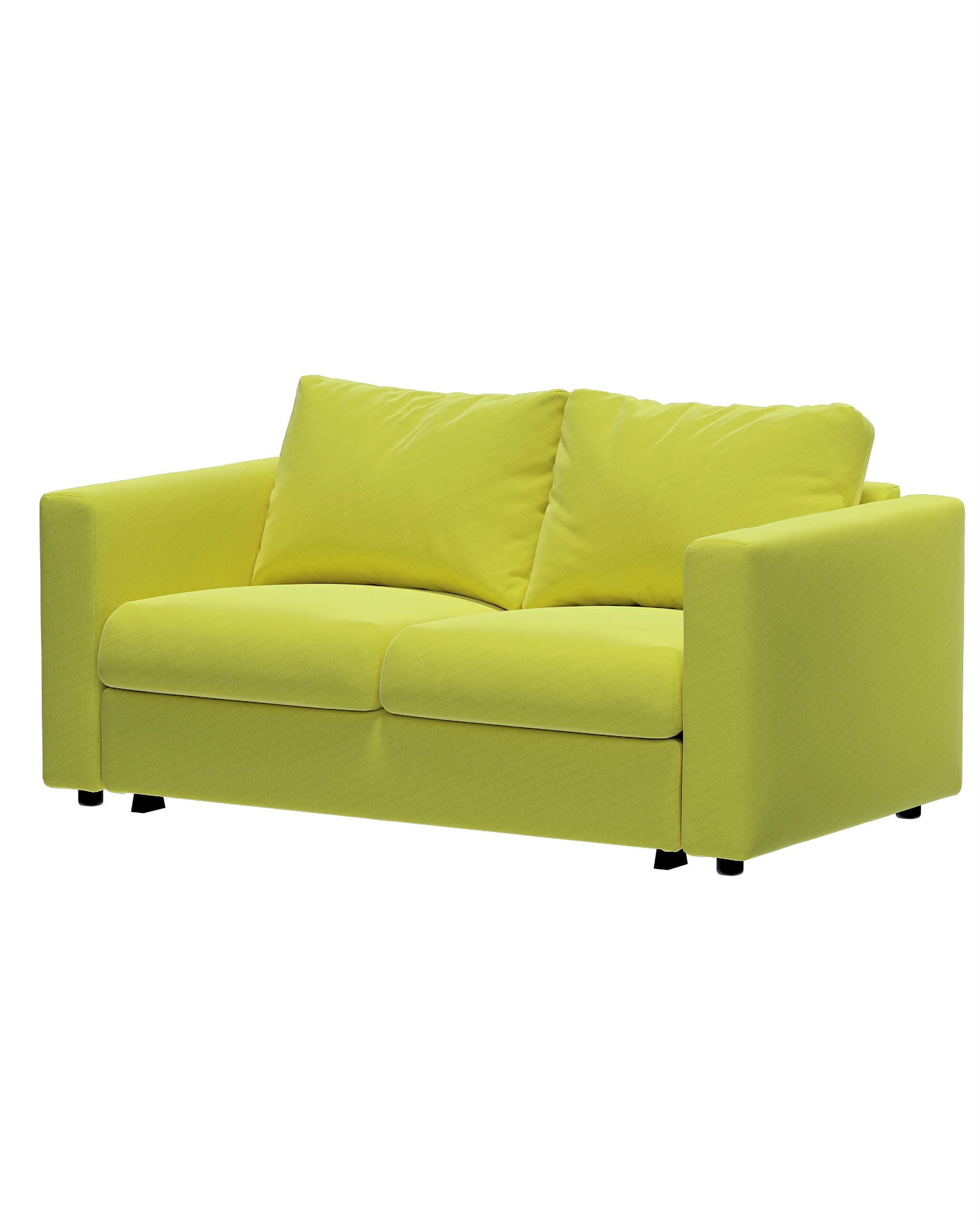 Hoes voor 2-persoons slaapbankelement Vimle kleur product groen stof glanzend, fluweel (hover)