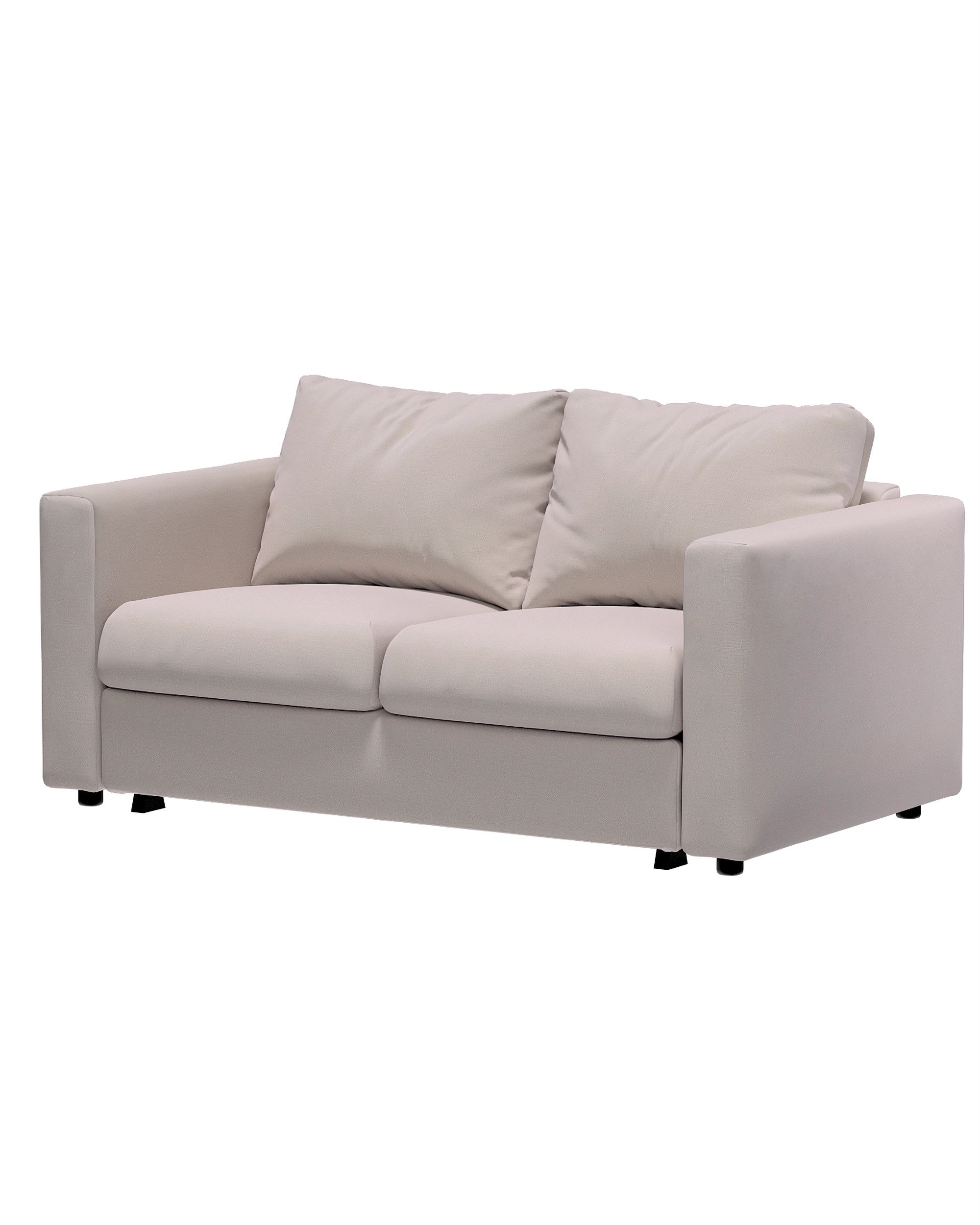 Hoes voor 2-persoons slaapbankelement Vimle kleur product beige stof fluweel (hover)