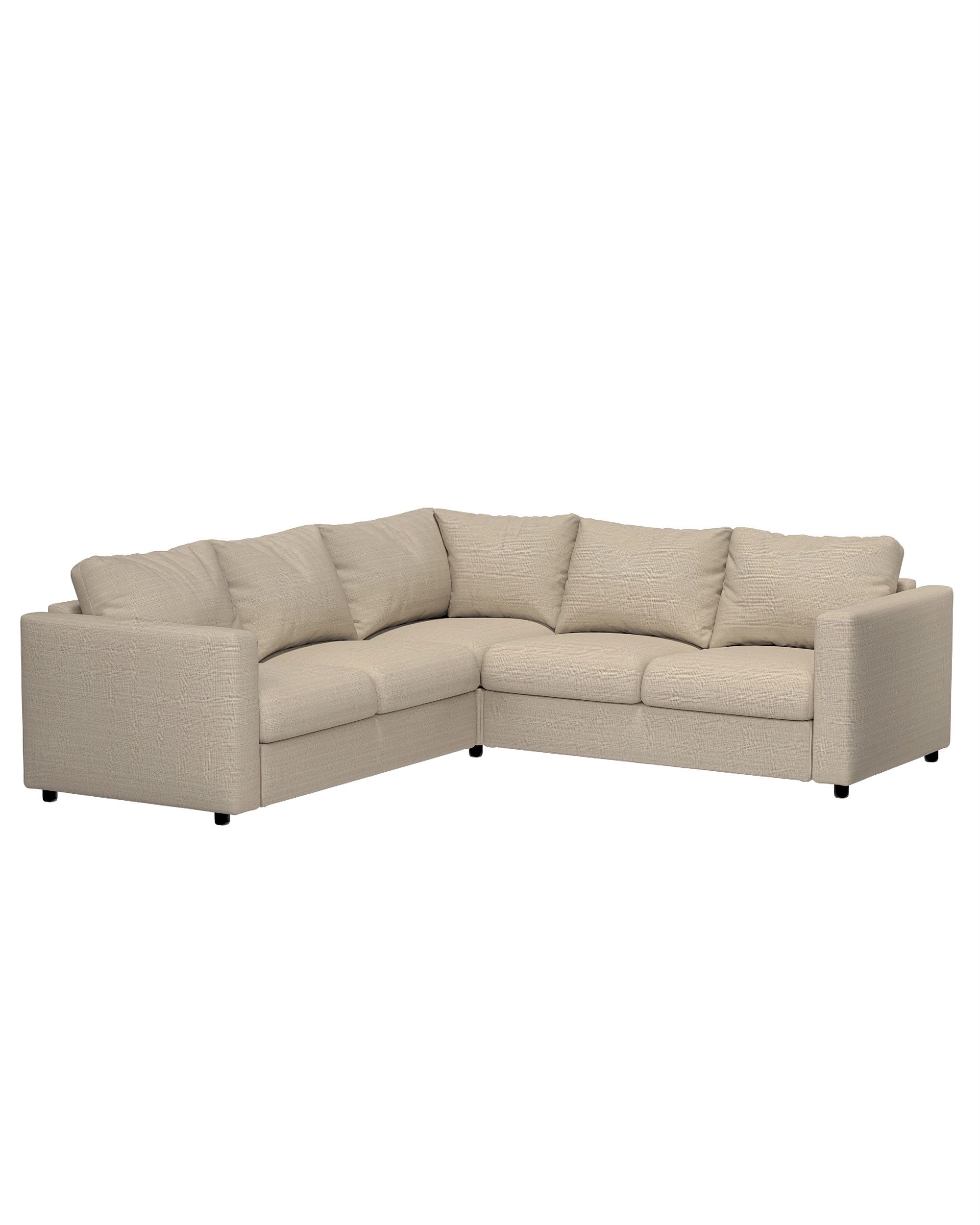 Hoes voor Vimle-hoekelement kleur product beige stof met structuur (hover)