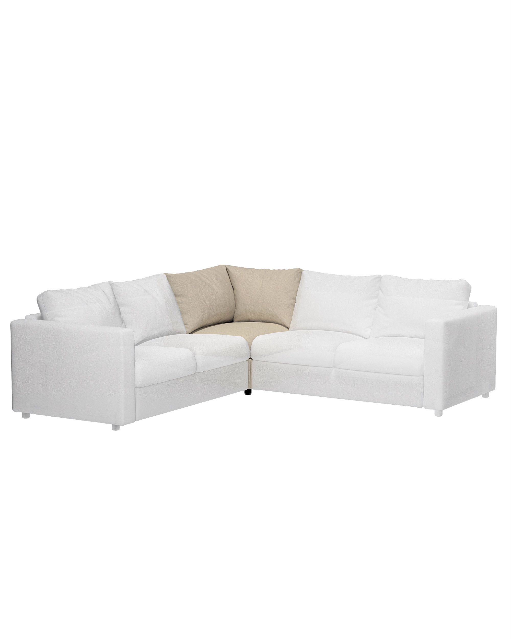 Hoes voor Vimle-hoekelement kleur product beige stof met structuur