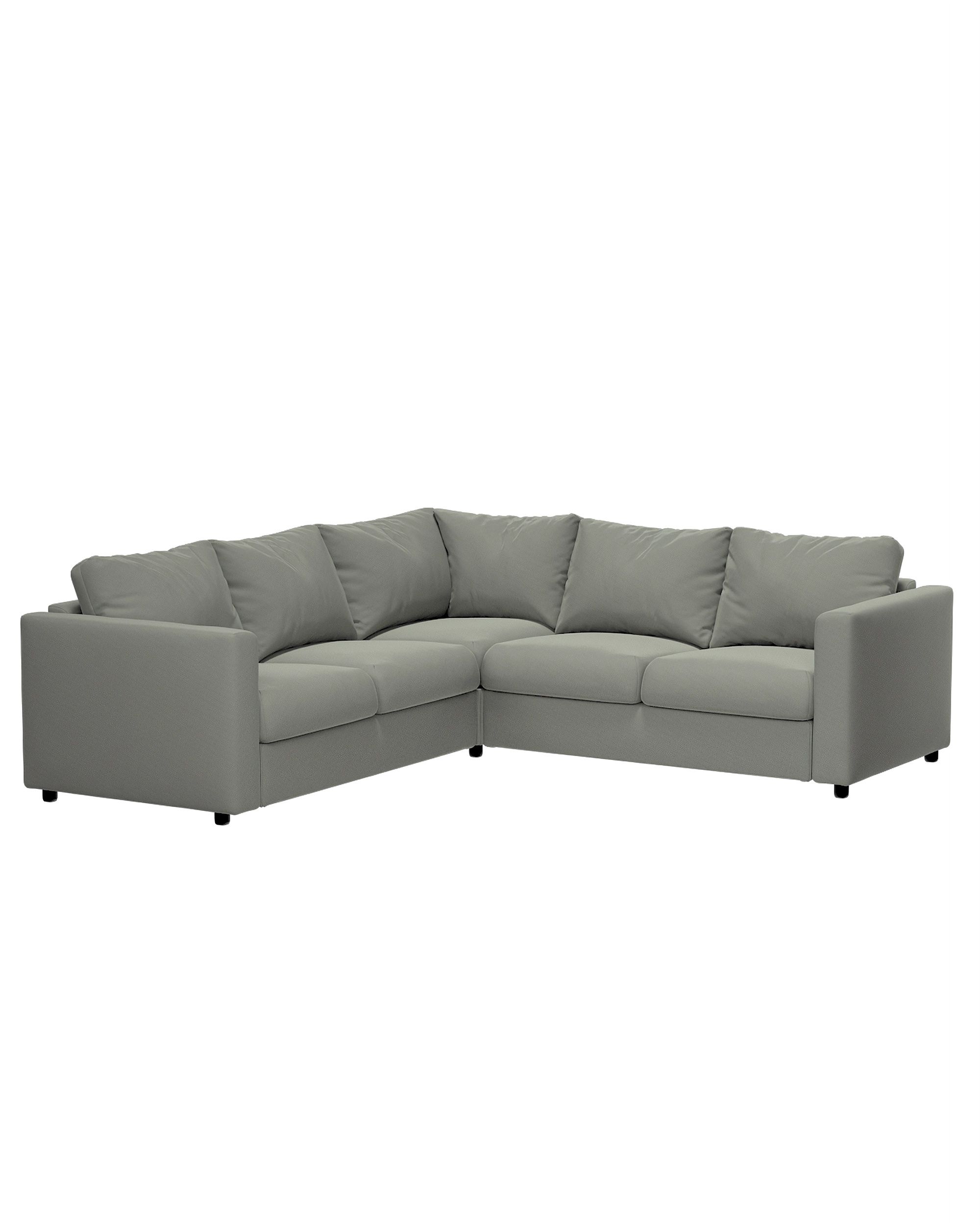 Hoes voor Vimle-hoekelement kleur product grijs stof glanzend, fluweel (hover)