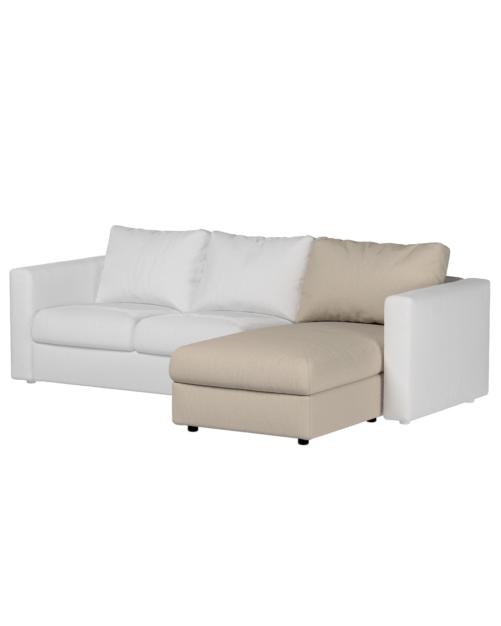 Hoes voor Vimle-zitmeubelelement kleur product beige stof met structuur