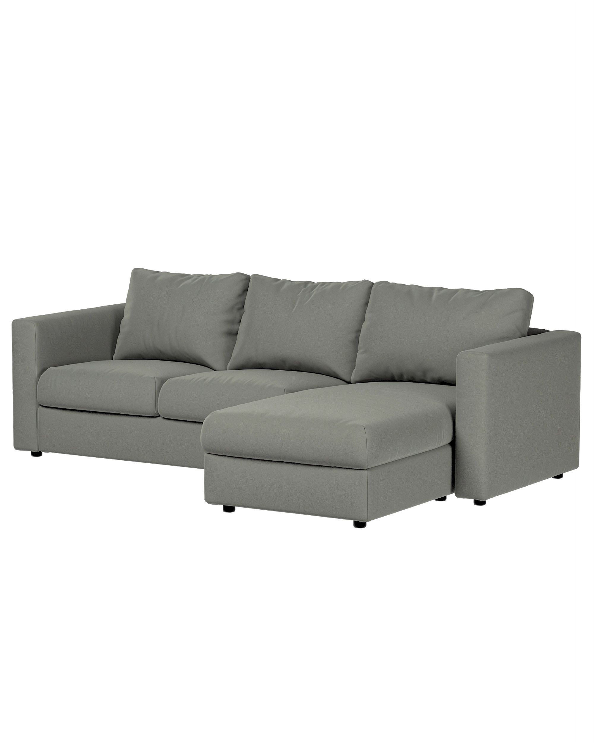 Hoes voor Vimle-zitmeubelelement kleur product grijs stof glanzend, fluweel (hover)